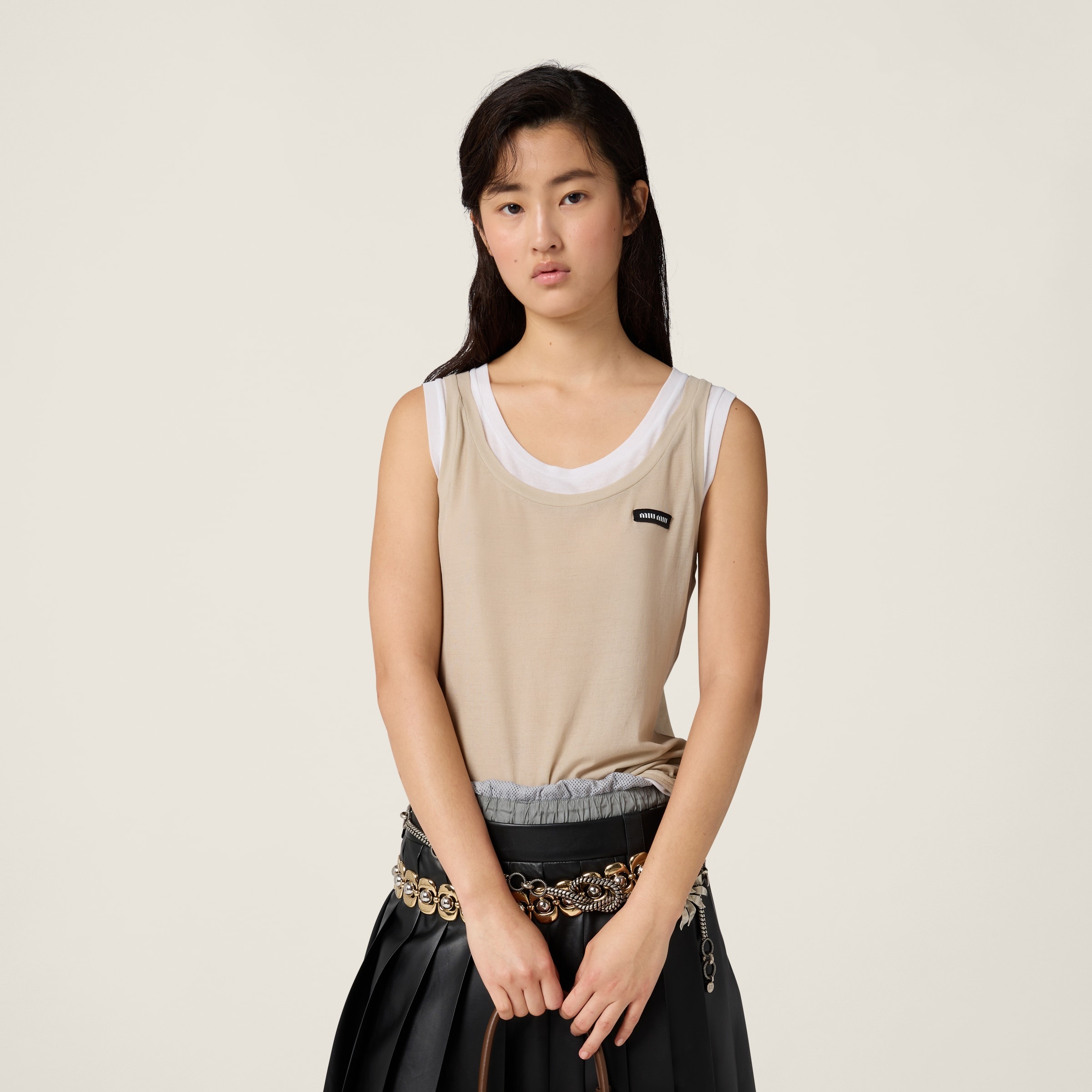 Ribbed jersey tank top - 4