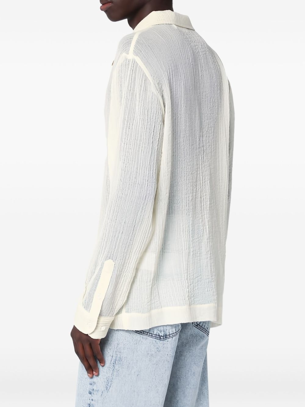 textured long-sleeved shirt - 3