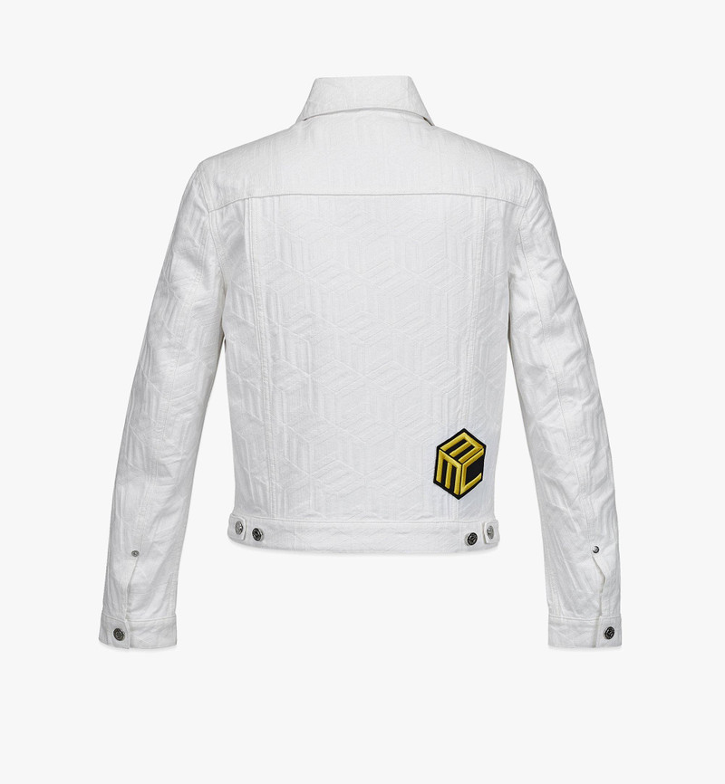 Men’s Cubic Monogram Denim Jacket in Sustainable Cotton 3