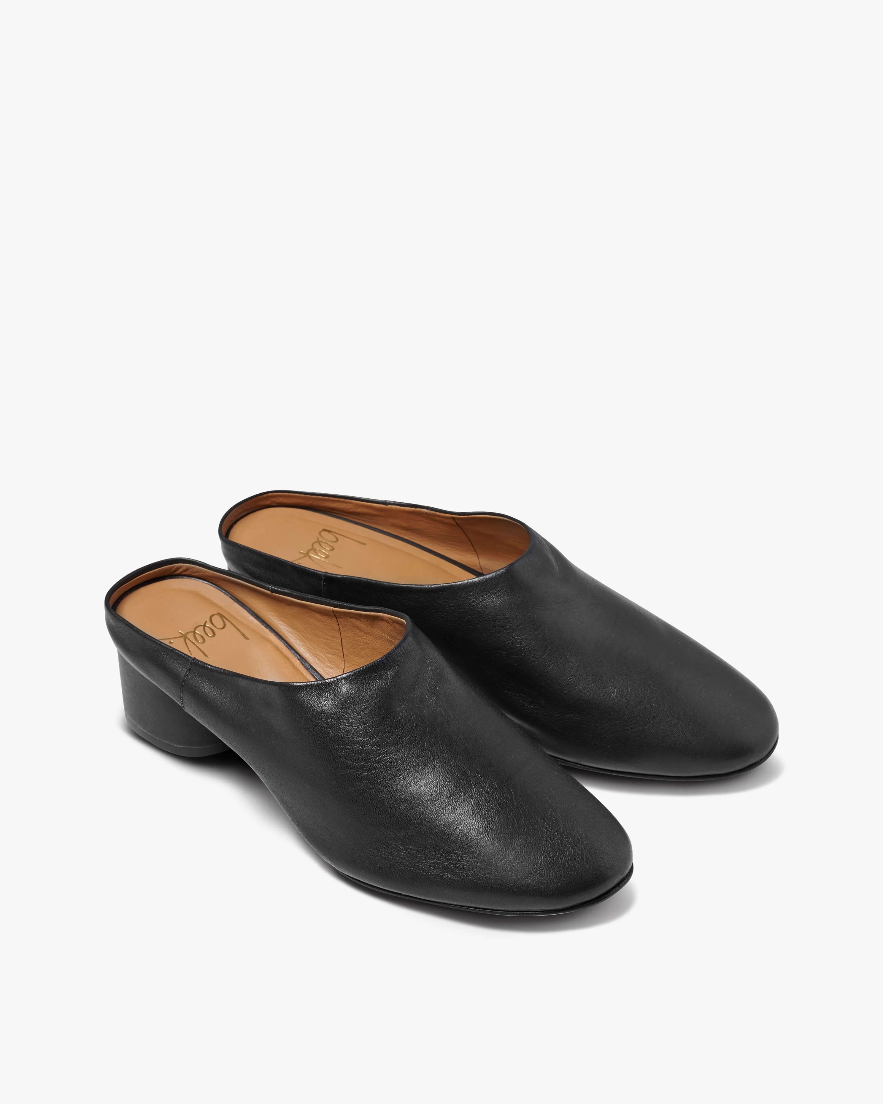 Jay Leather Heeled Mule - 1