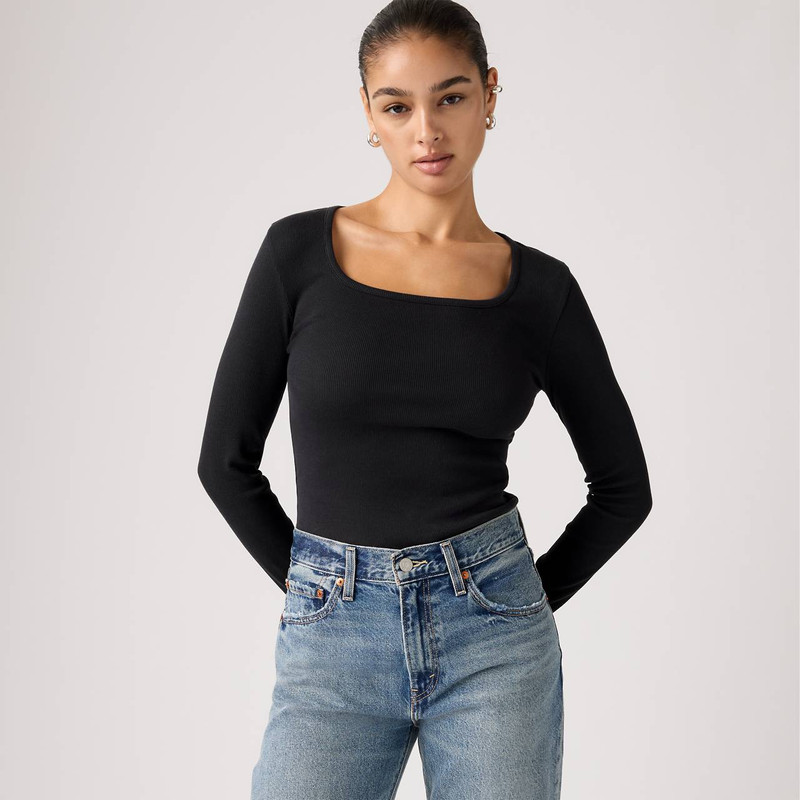 ESSENTIAL SQUARE NECK LONG-SLEEVE TEE 1