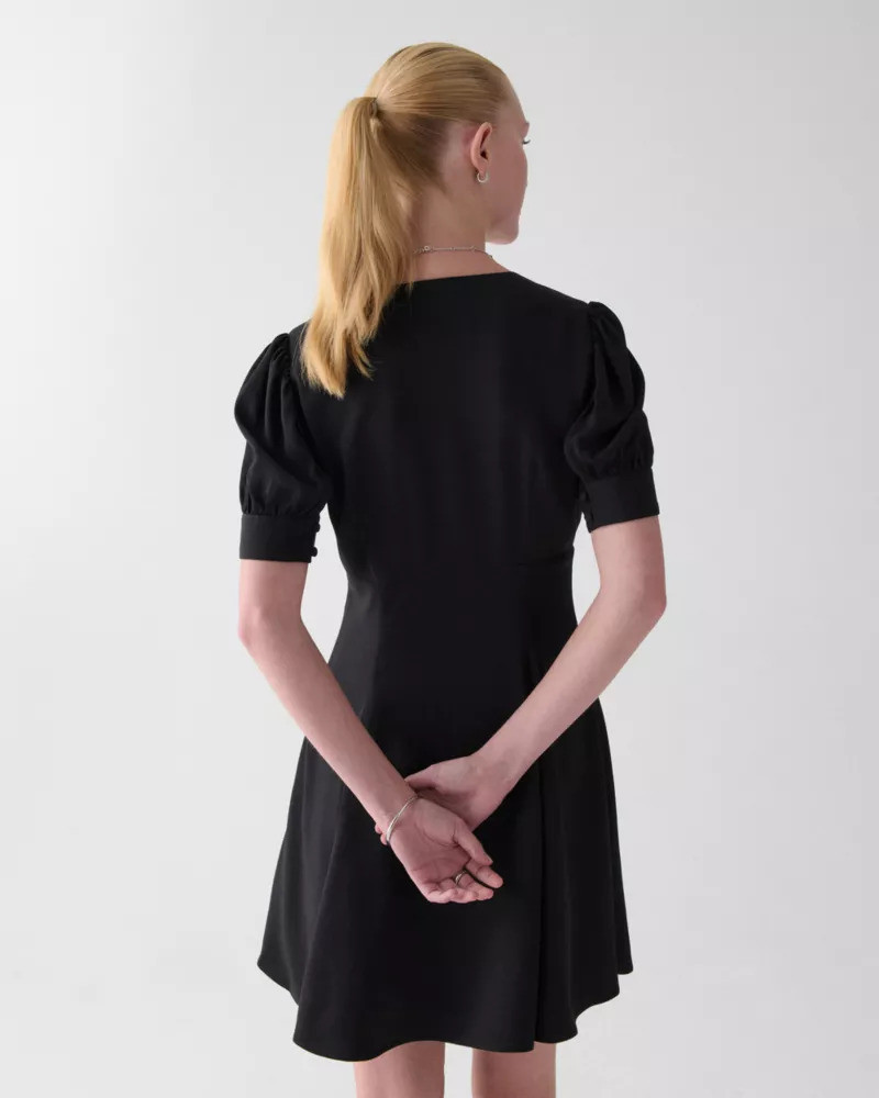 Fluid Puff Sleeve Mini Dress 4