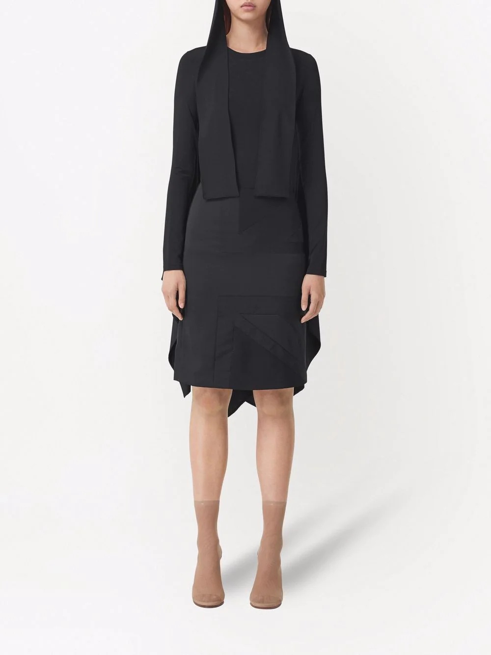 flag drape-detail skirt - 3