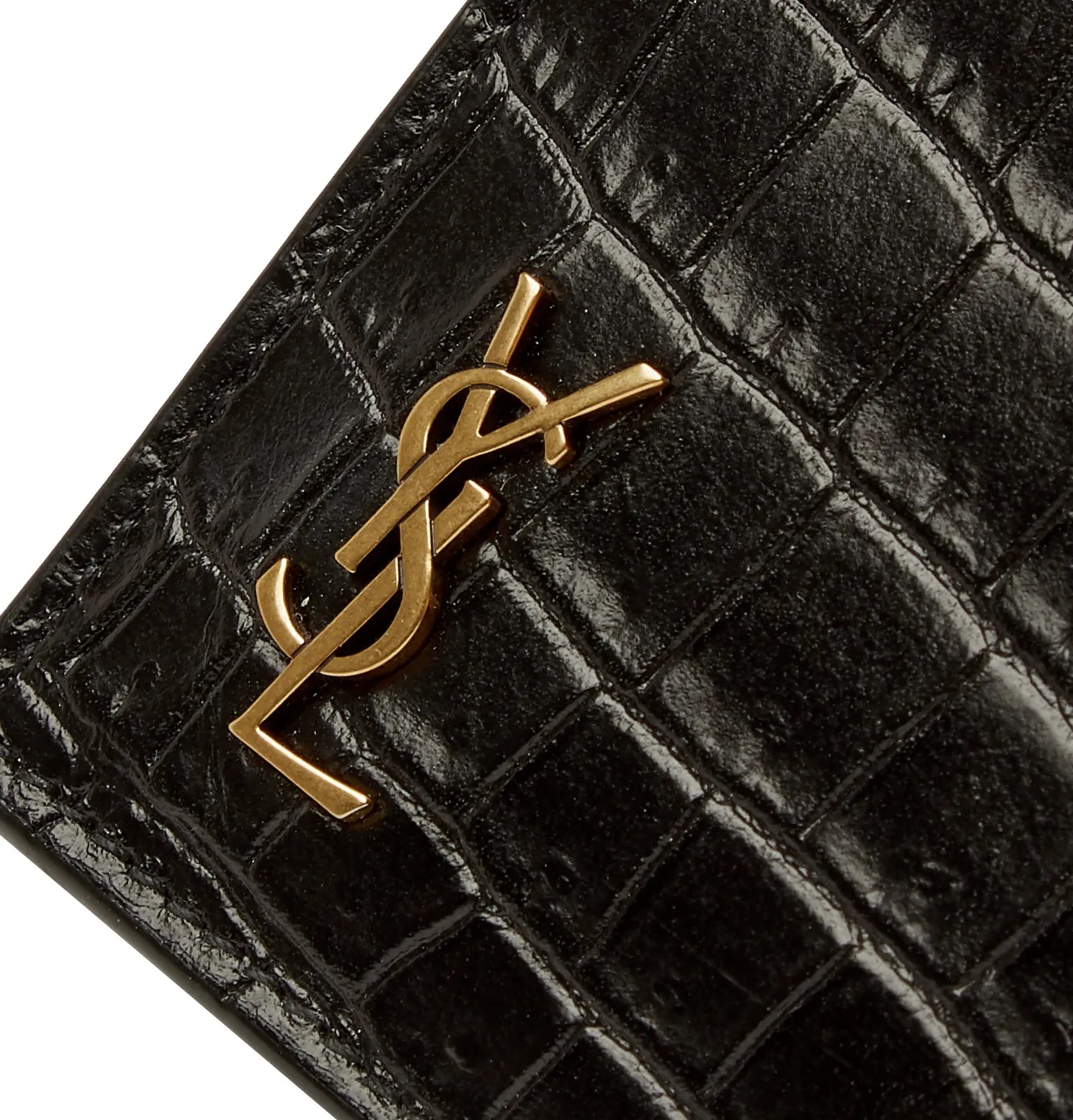 Logo-Appliquéd Croc-Effect Leather Cardholder - 4