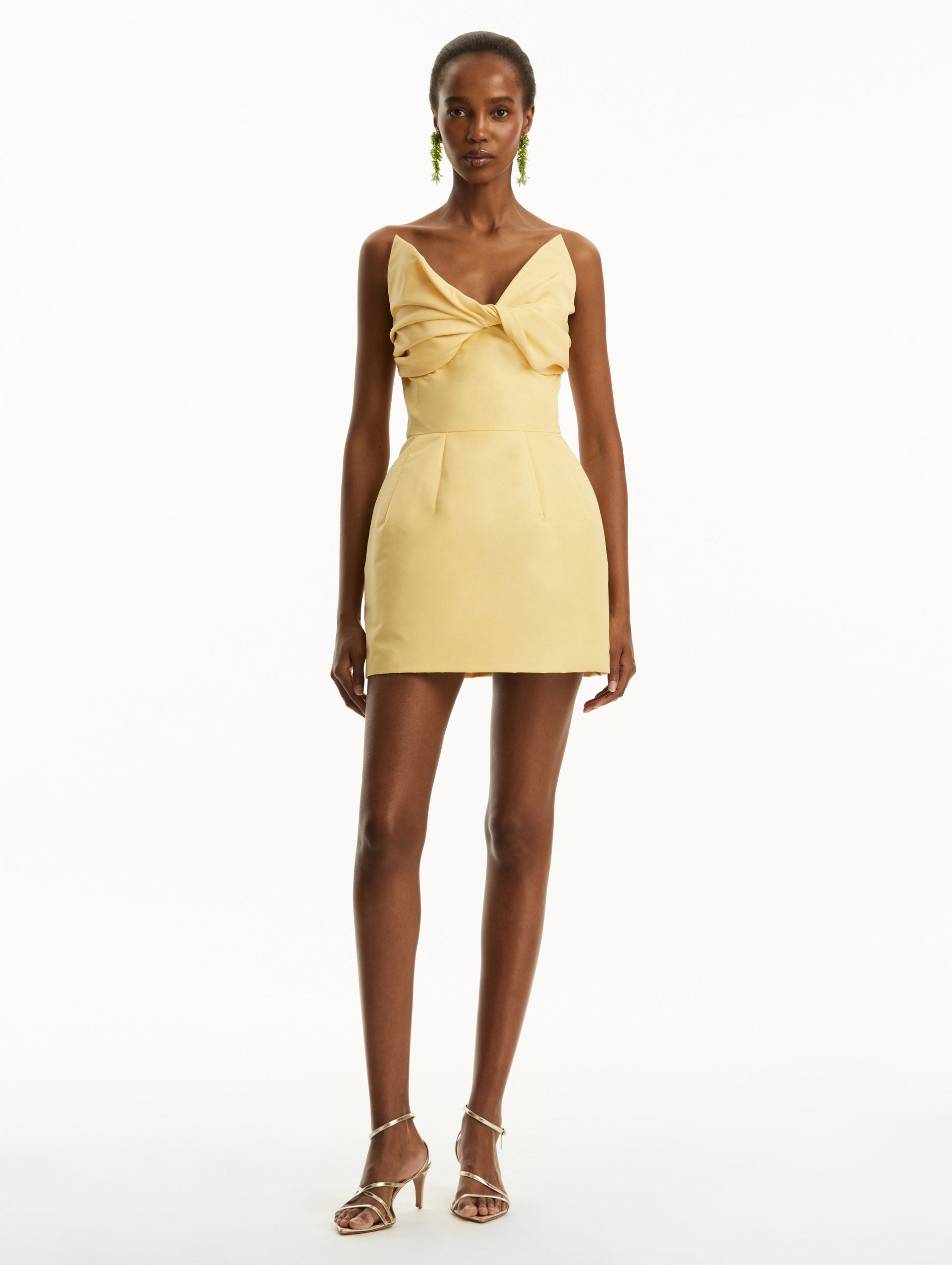BOW-DETAILED FAILLE COCKTAIL DRESS - 2