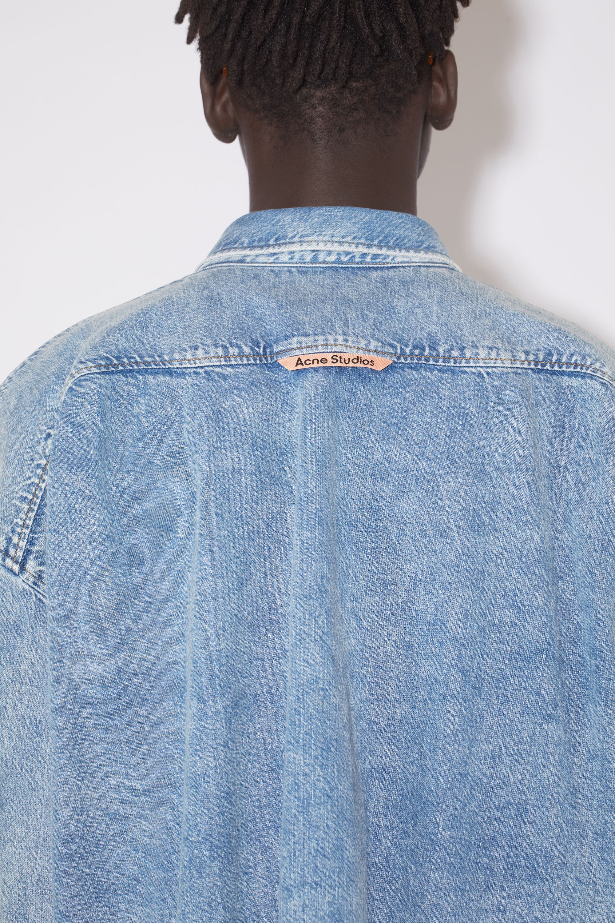 Denim button-up shirt - Indigo blue - 5