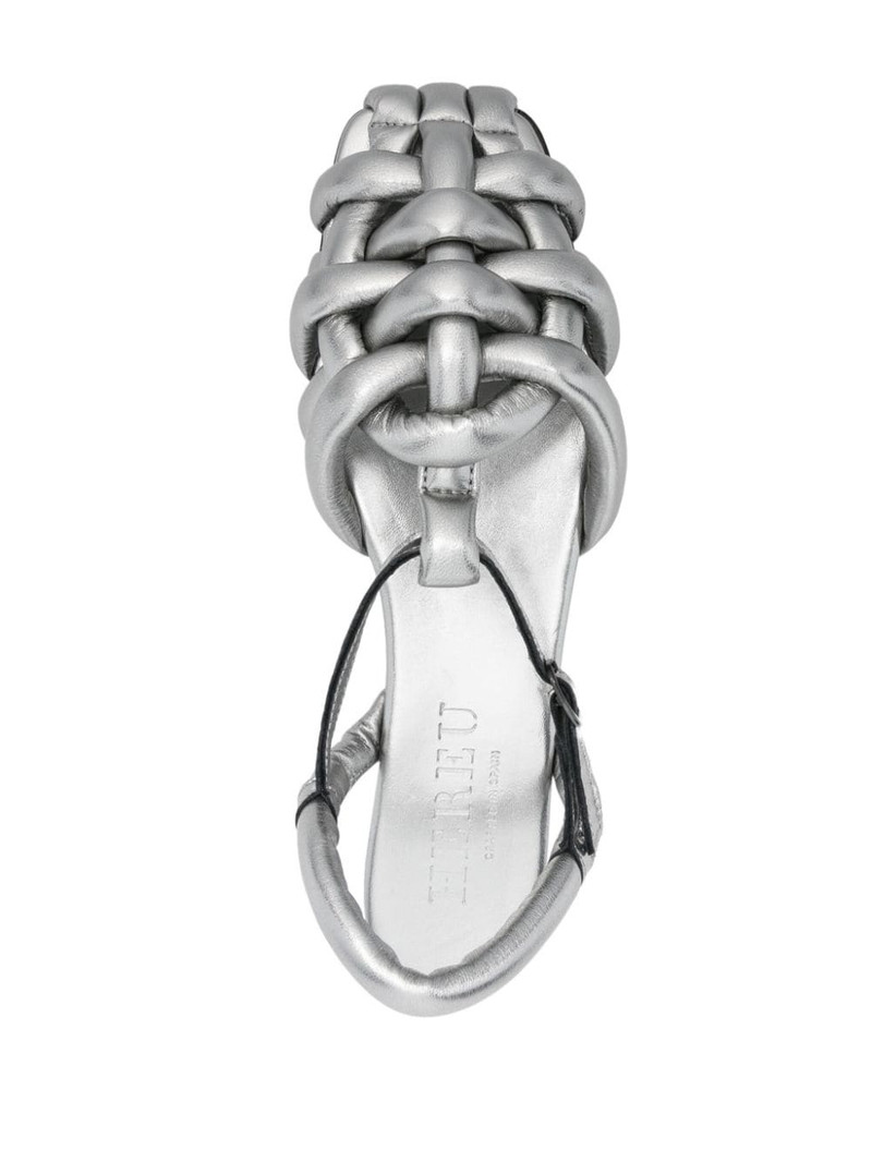 Cabersa Metallic leather sandals 4