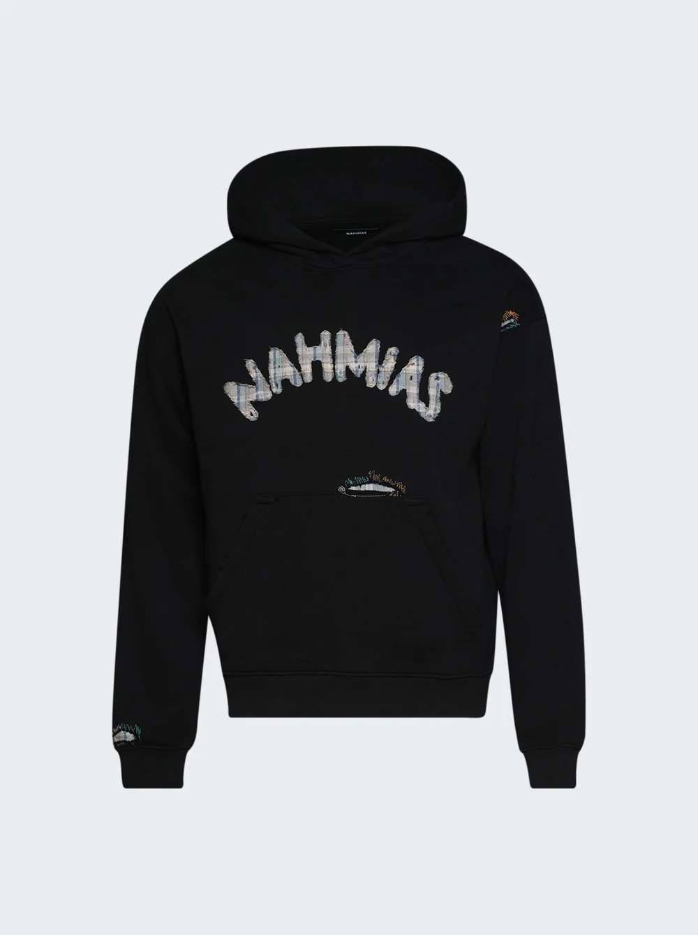 Dusty Rainbow Applique Hoodie Aged Black - 1