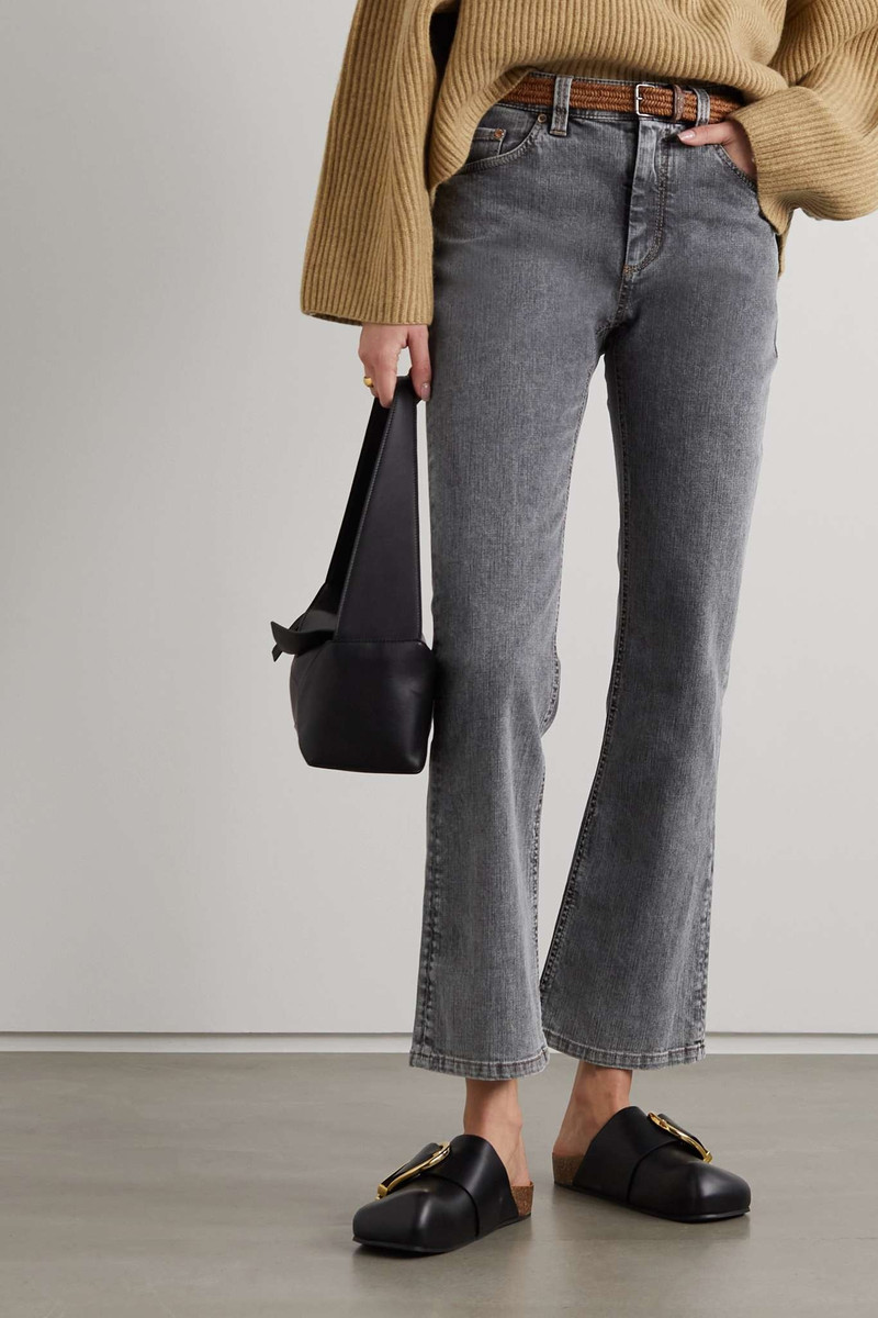 Belted high-rise slim-leg jeans 3