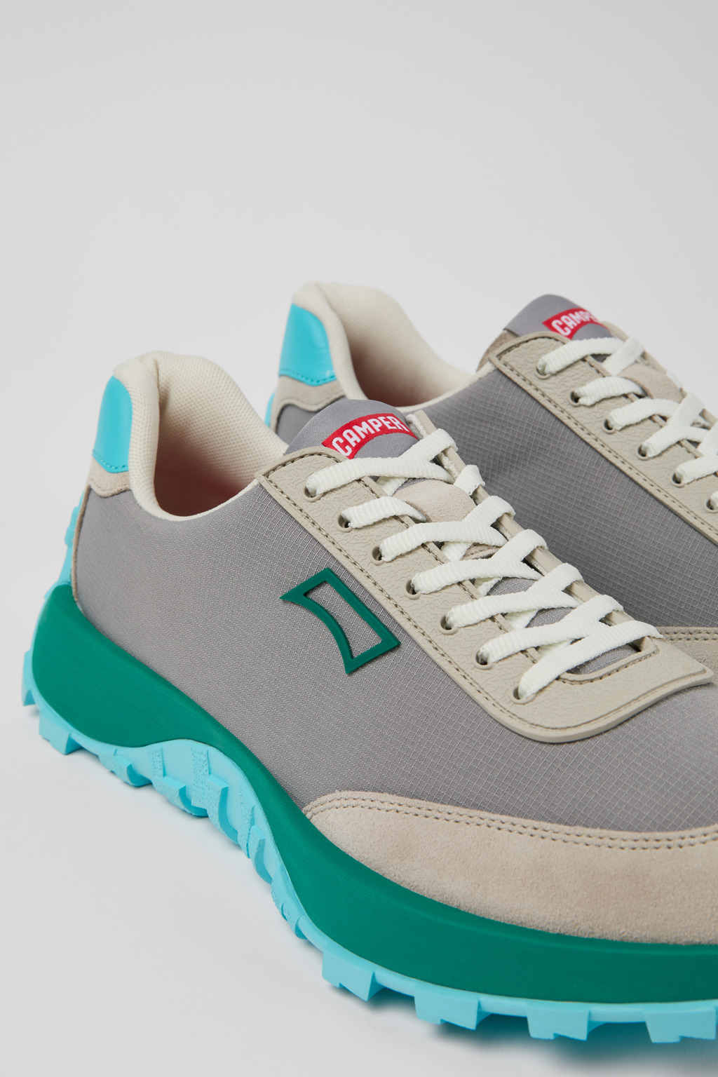 Multicolor Recycled PET and Nubuck Sneakers for Men. - 2