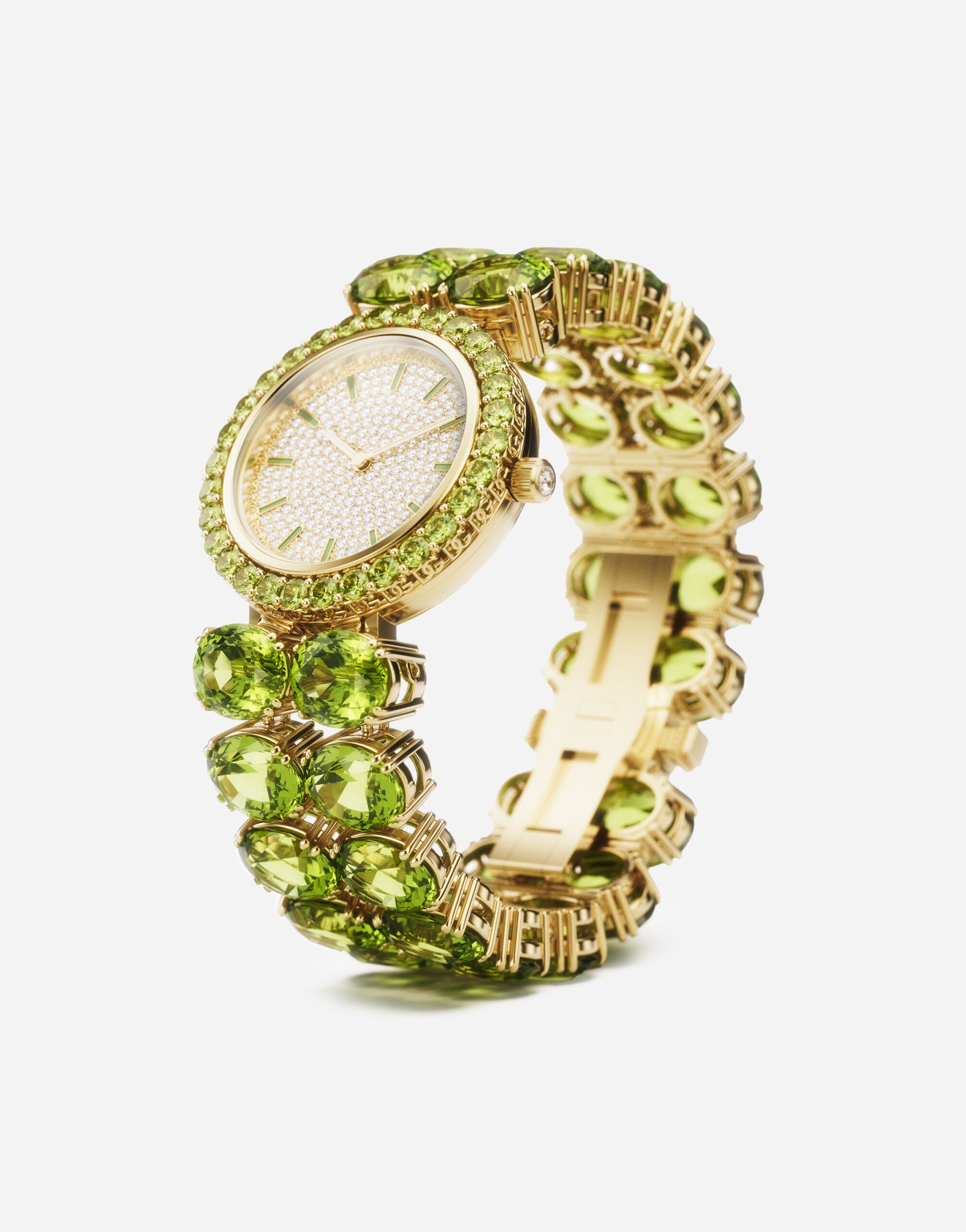 Anna watch in yellow gold 18Kt and peridots - 2