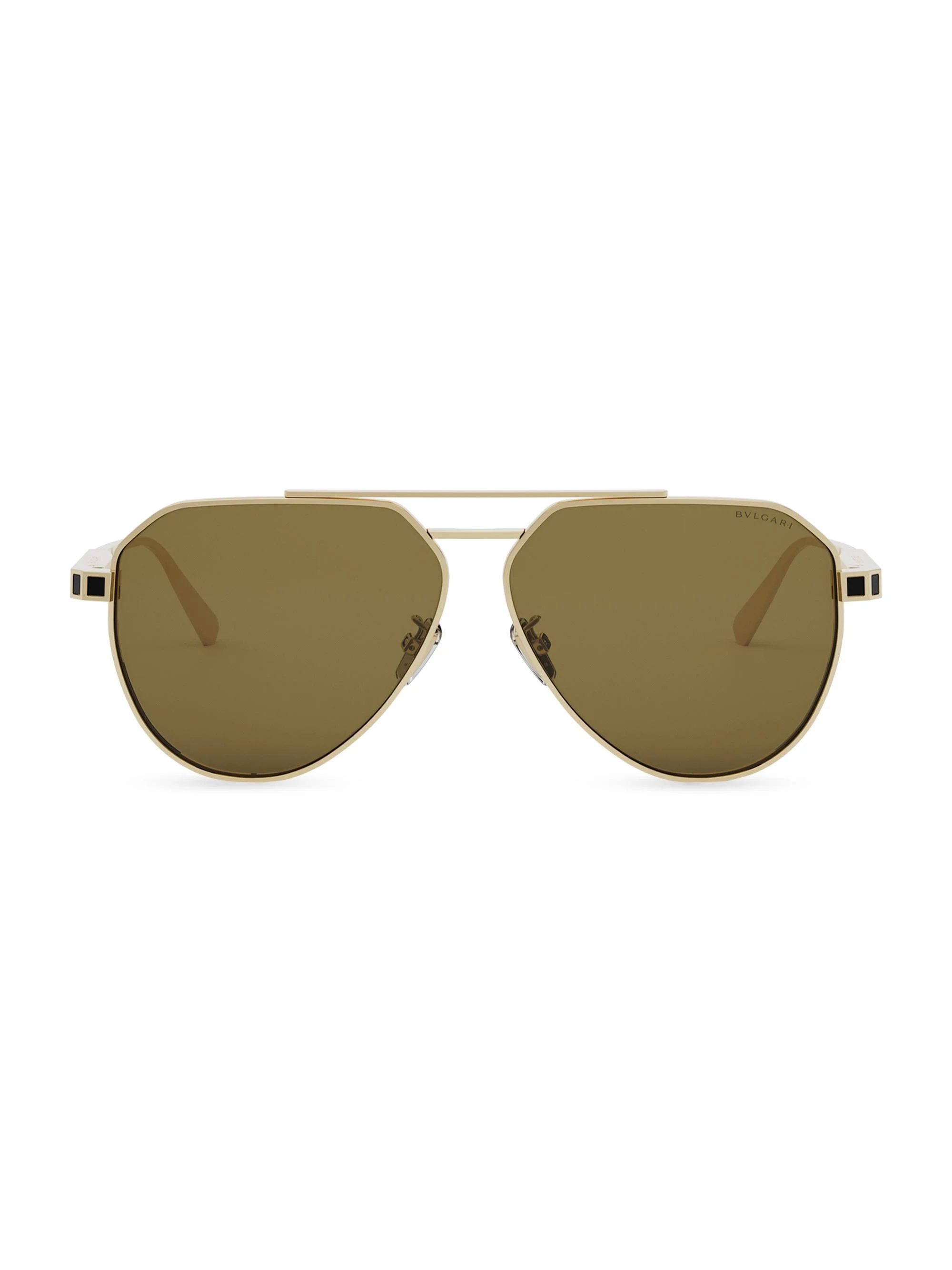 Men's Octo 60MM Pilot Sunglasses - Gold Dark Grey Polarized - 1