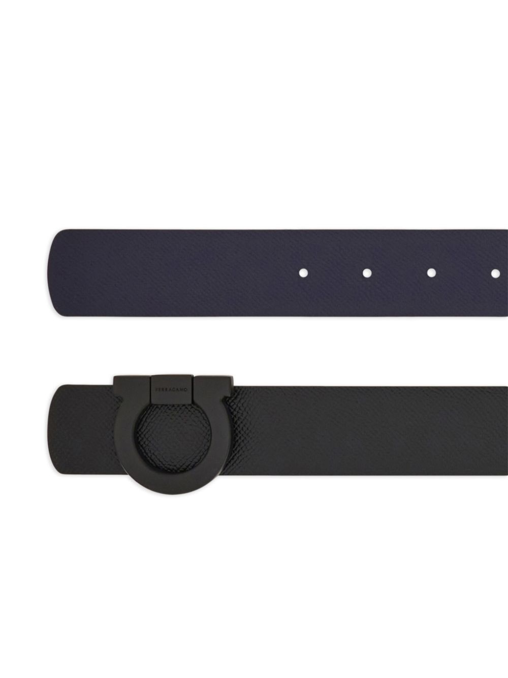 Gancini leather belt - 2