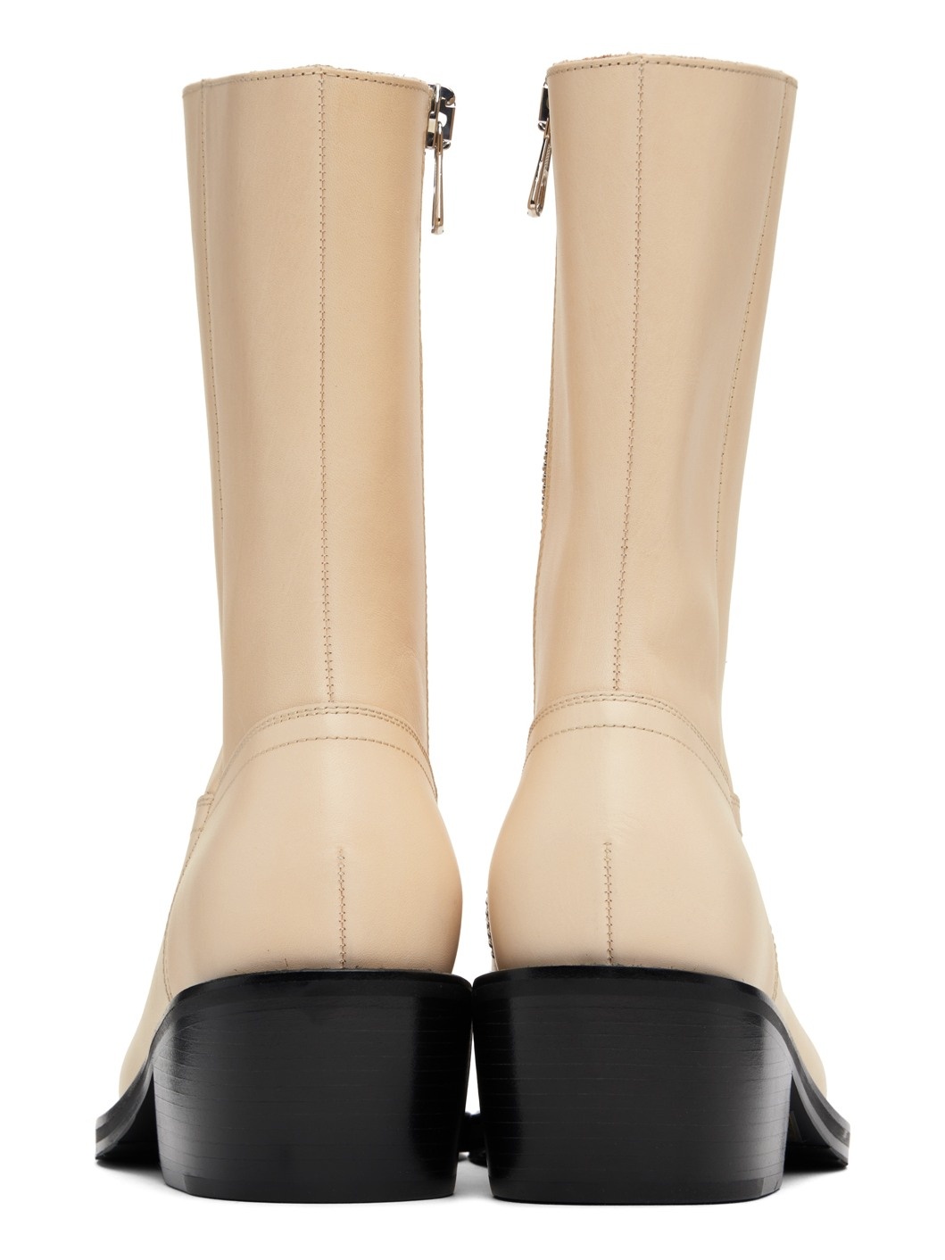 Off-White Paneled Boots - 2