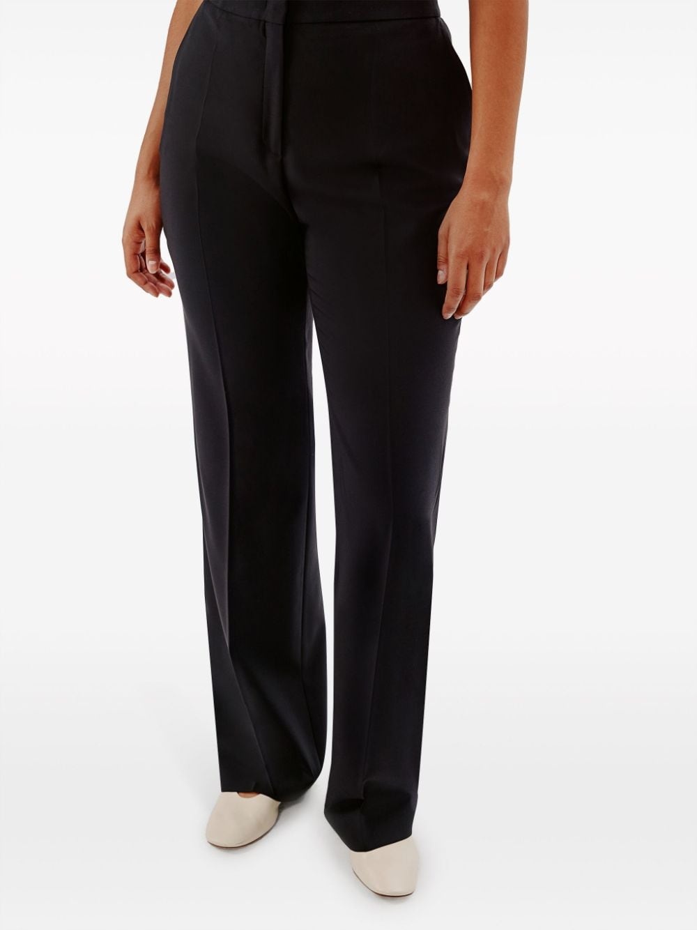 flared merino wool trousers - 5