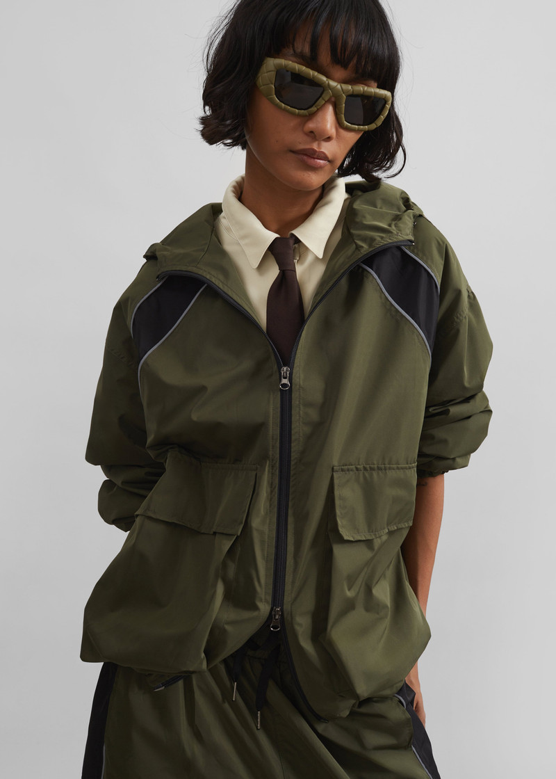 Navan Windbreaker Cargo Jacket - Khaki 8