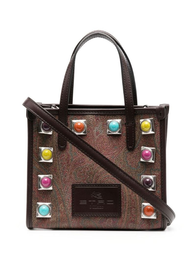 ETRO EMBROIDERED PAISLEY TOTE BAG