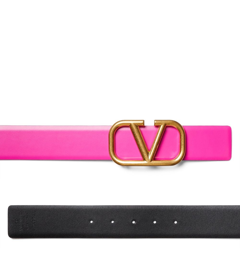 Valentino Leather Reversible VLOGO Signature Belt