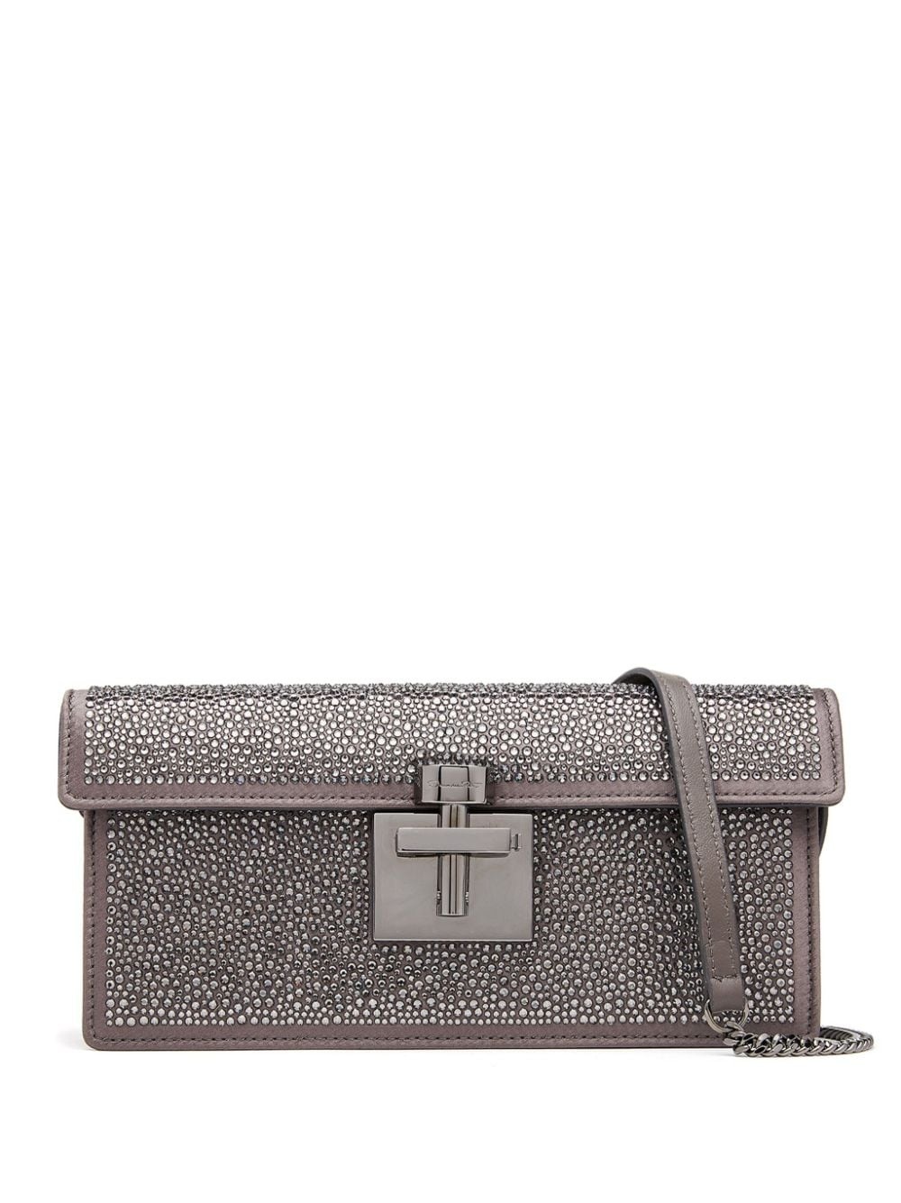 Alibi crystal-embellished clutch bag - 1