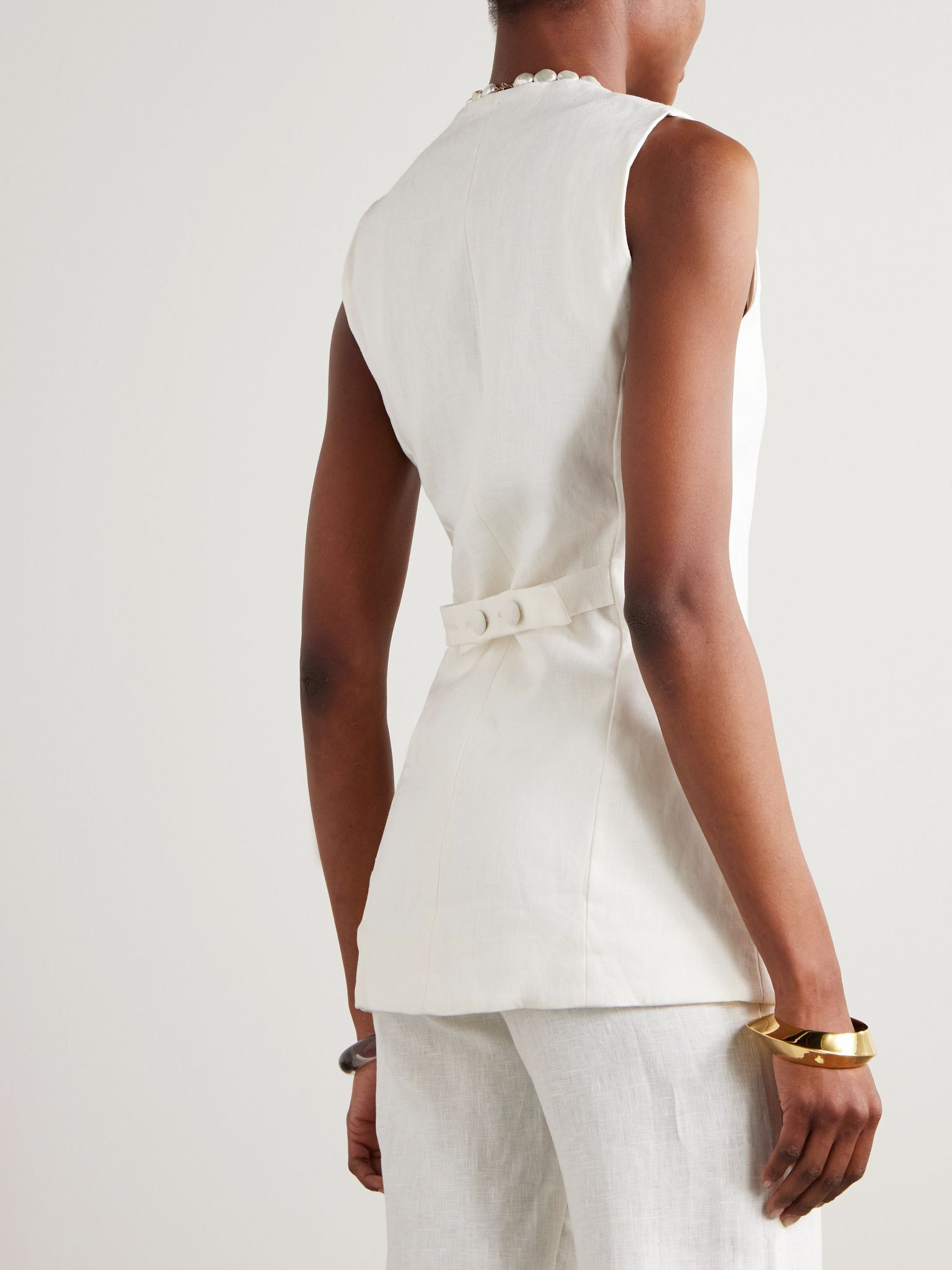 Eloise linen vest White - 3