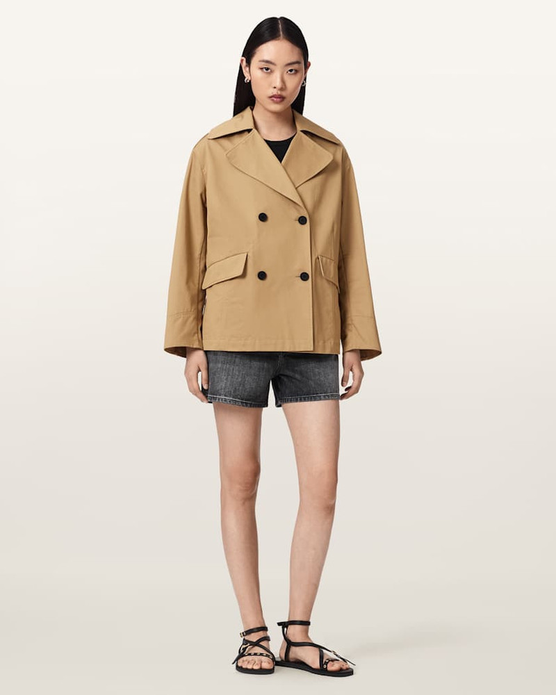 CONNIE RELAXED FIT DOUBLE BREASTED TRENCH COAT 5