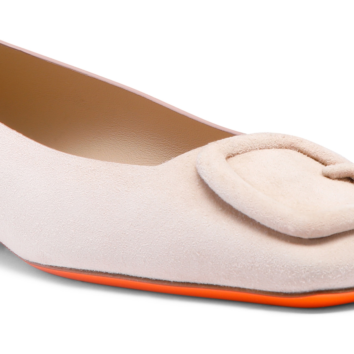 Women's pink suede ballet flat - 5