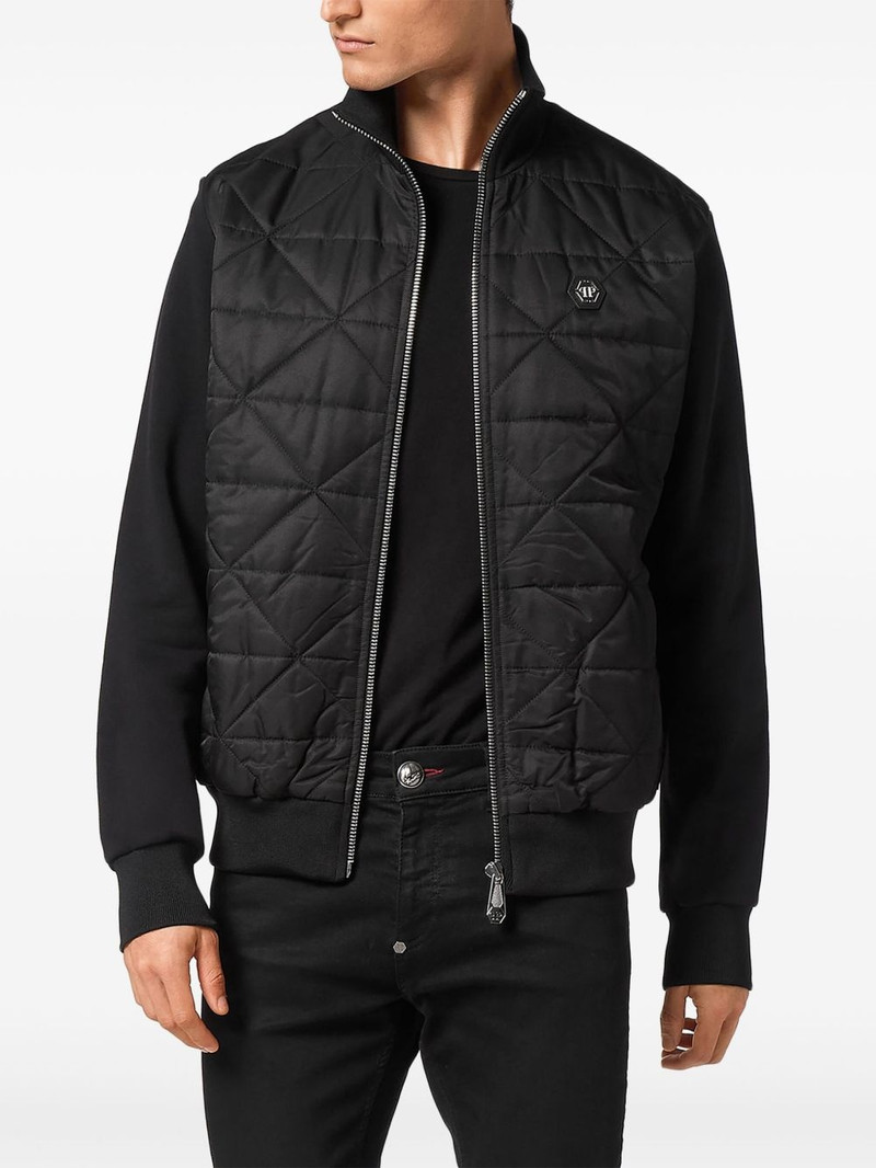 PHILIPP PLEIN logo-plaque padded jacket outlook