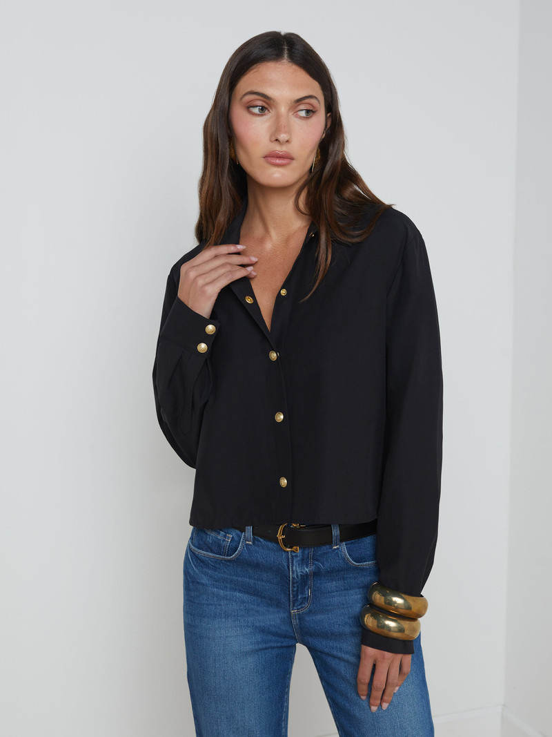 L'AGENCE Cosette Button-Down Shirt outlook