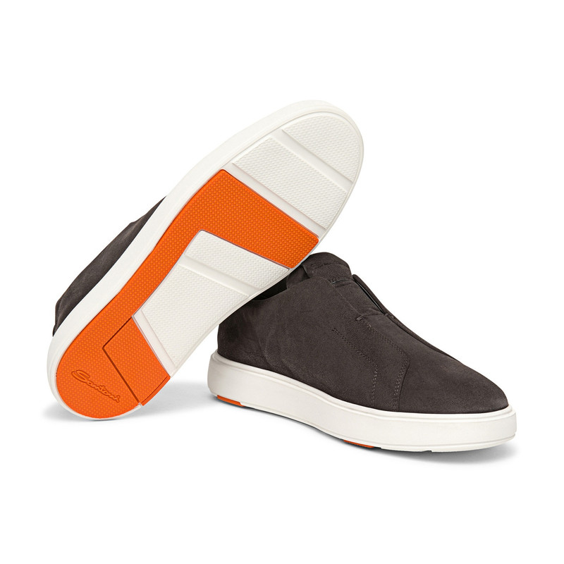 Men’s grey suede slip-on sneaker 3