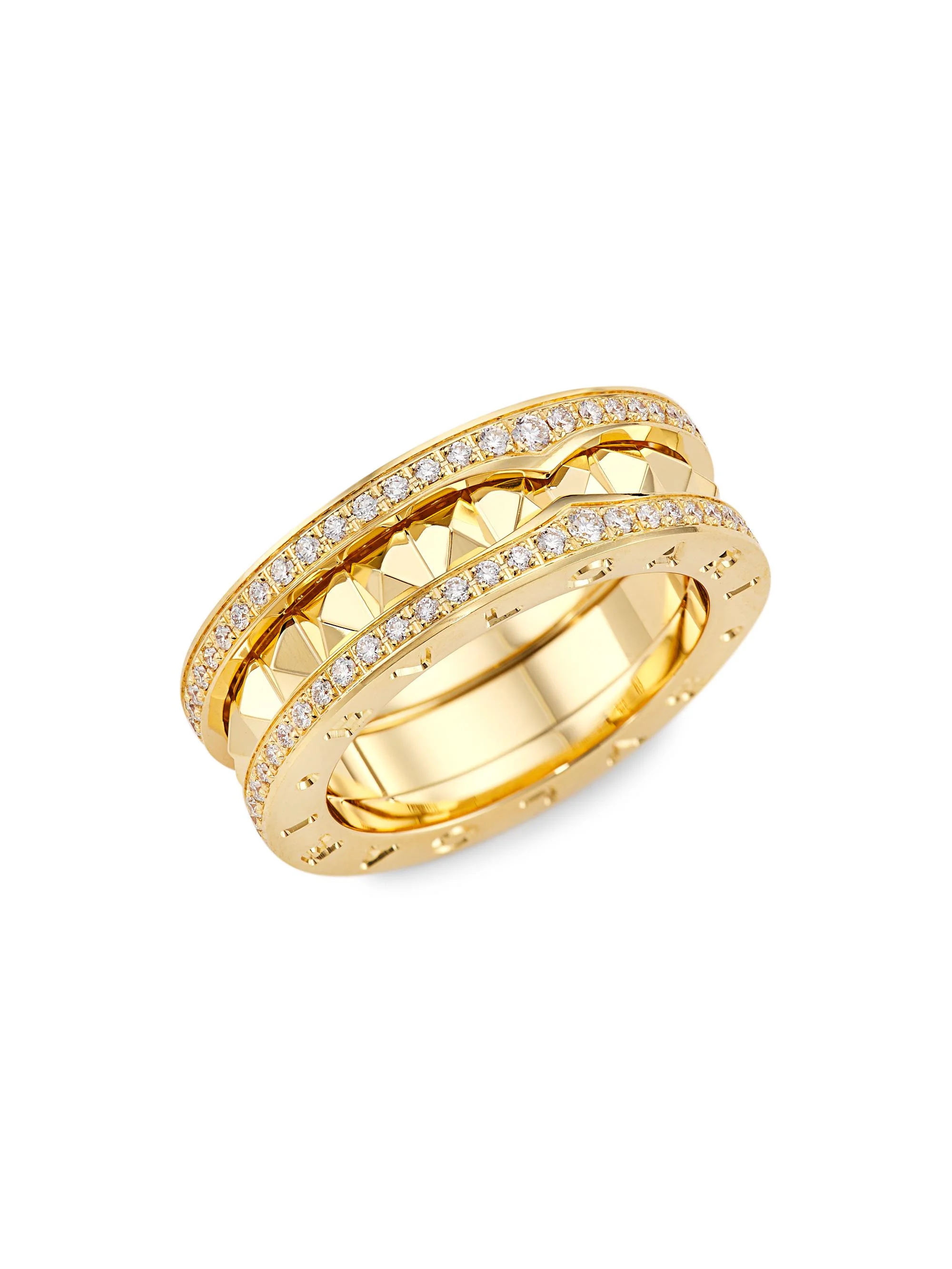 Women's B. zero1 18K Yellow Gold & Diamond Ring - Yellow Gold - 1