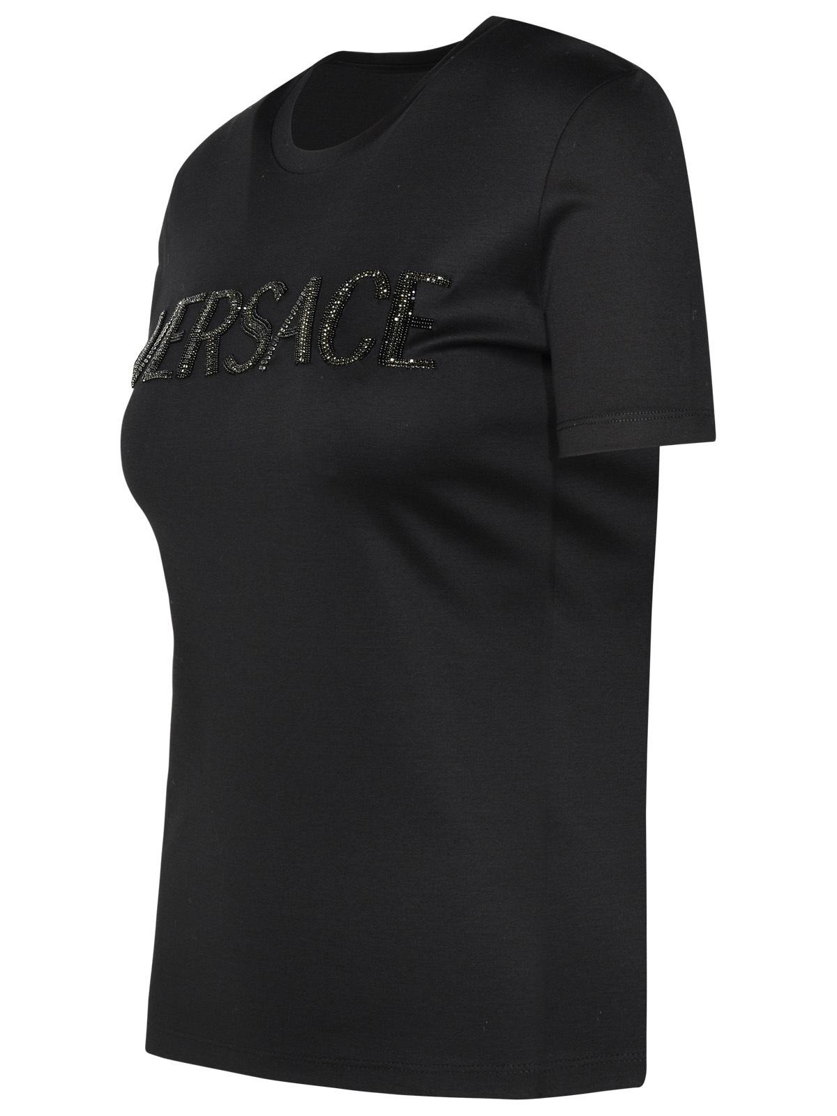 Versace Black Cotton T-Shirt Women - 2