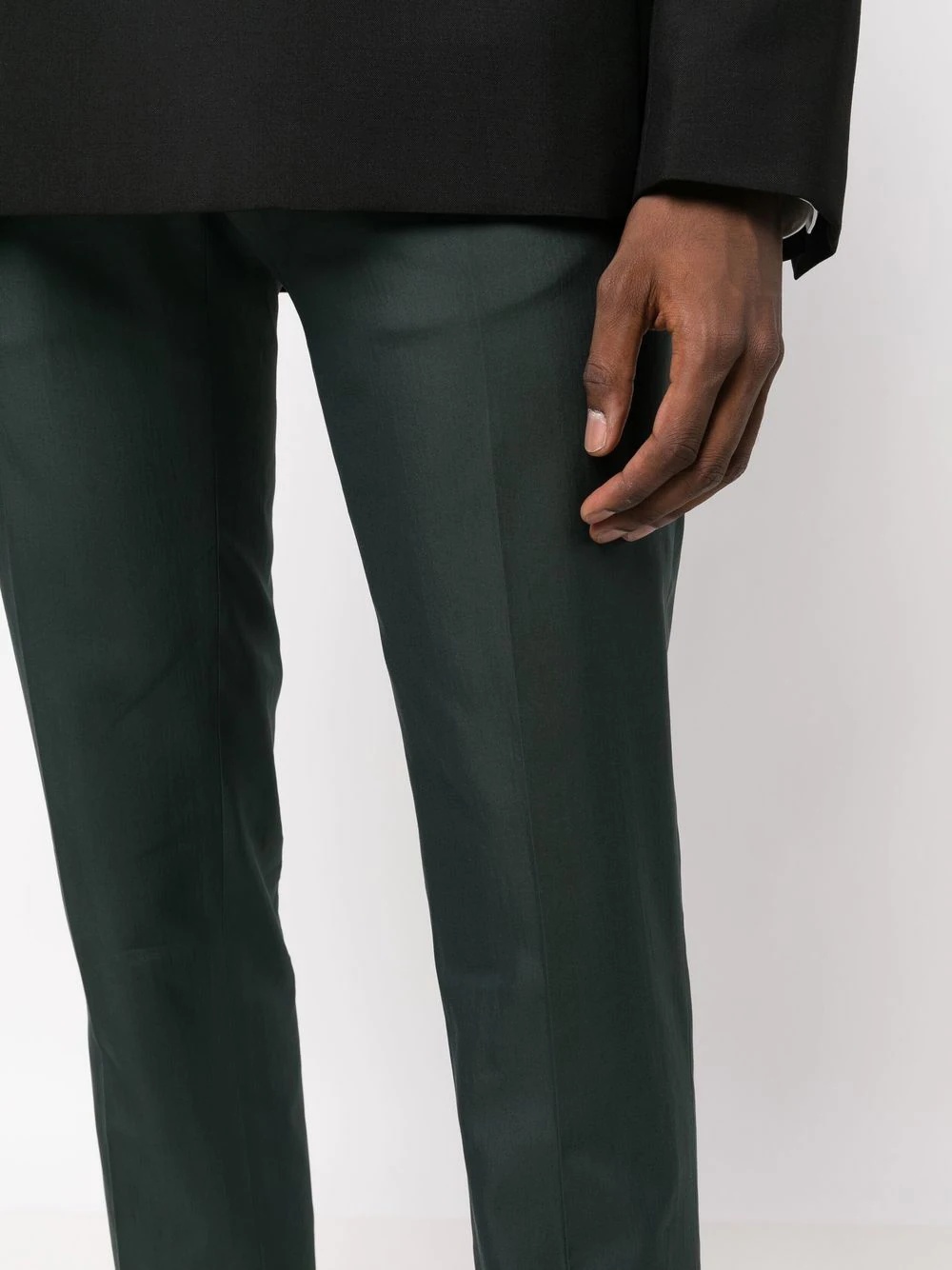 contrasting-waistband tailored trousers - 5