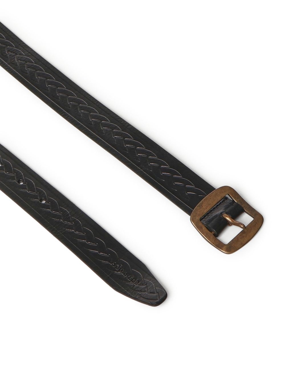 braided leather belt - 3