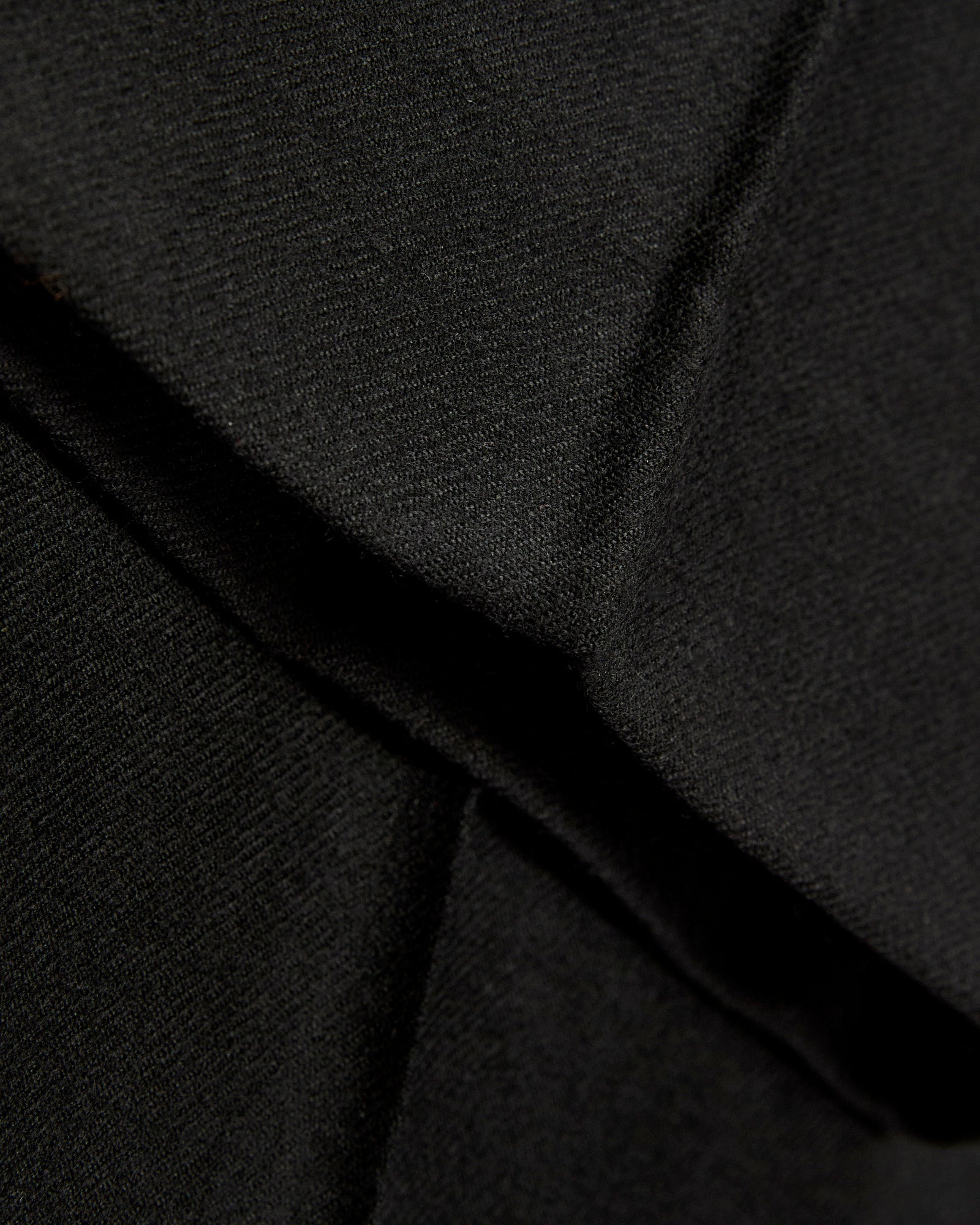 Pleated Trouser in Black Wool - 7