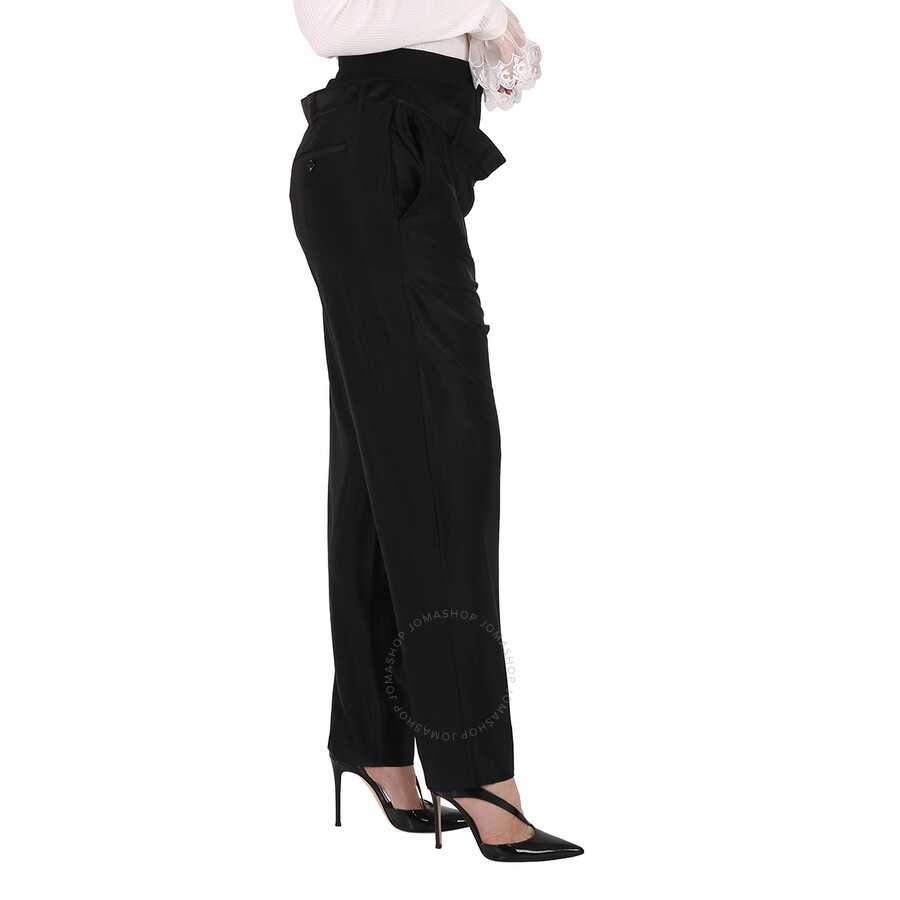 Burberry Ladies Black Lombardy Double-waisted Jersey Pants - 4