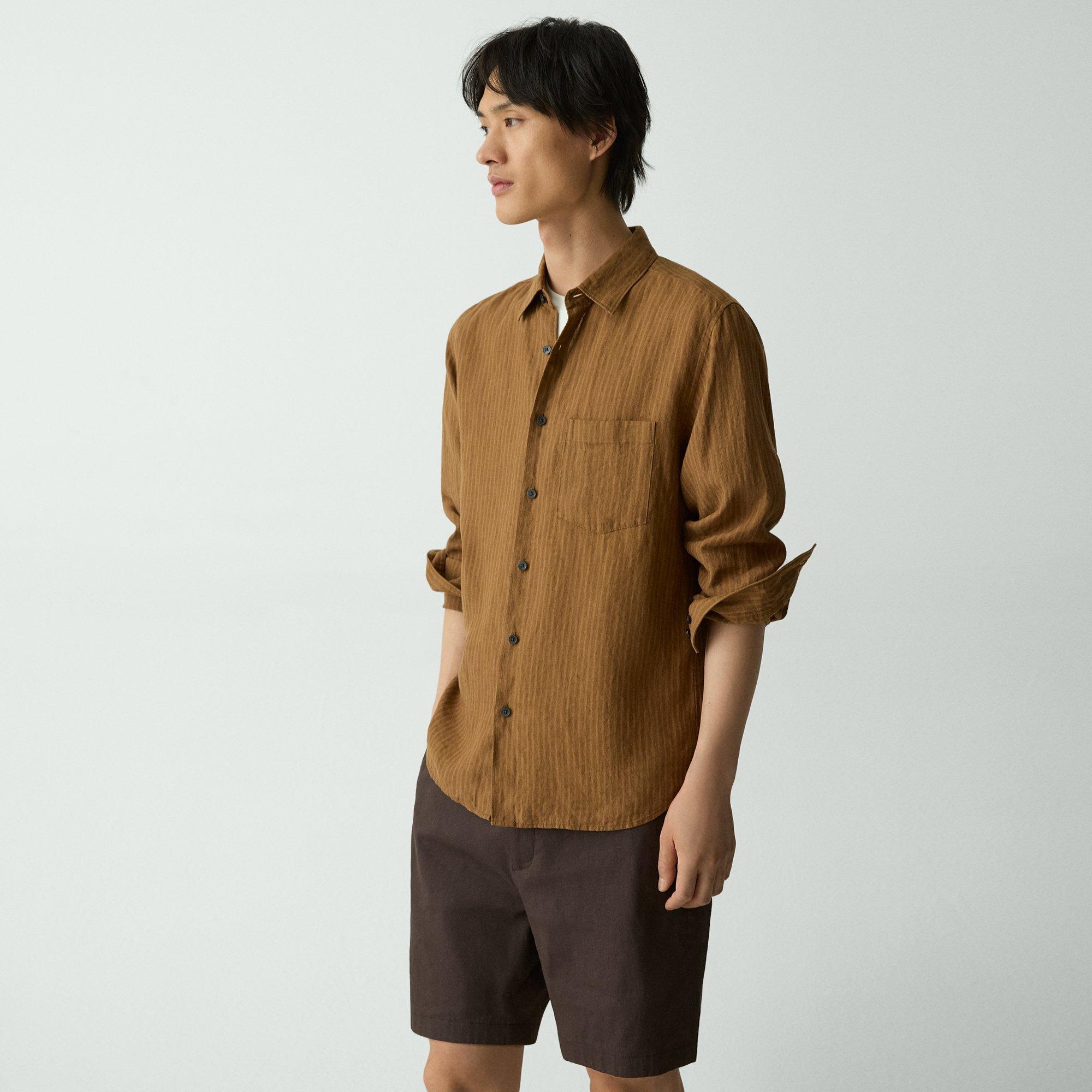Irving Shirt in Striped Linen - 3