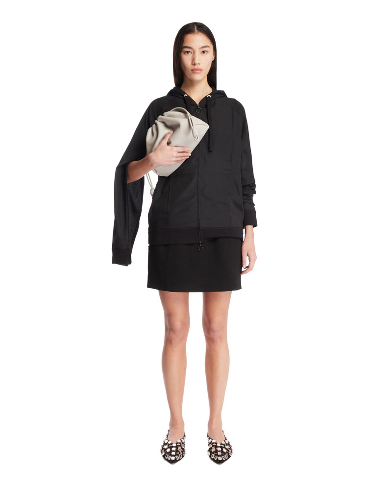 SETCHU Black Zip Hoodie outlook