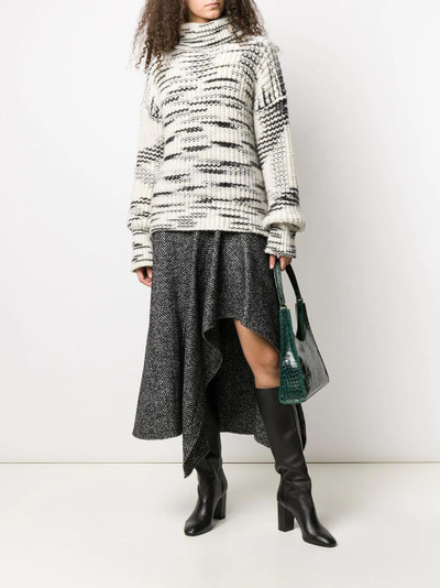 Oscar de la Renta herringbone pattern midi skirt outlook