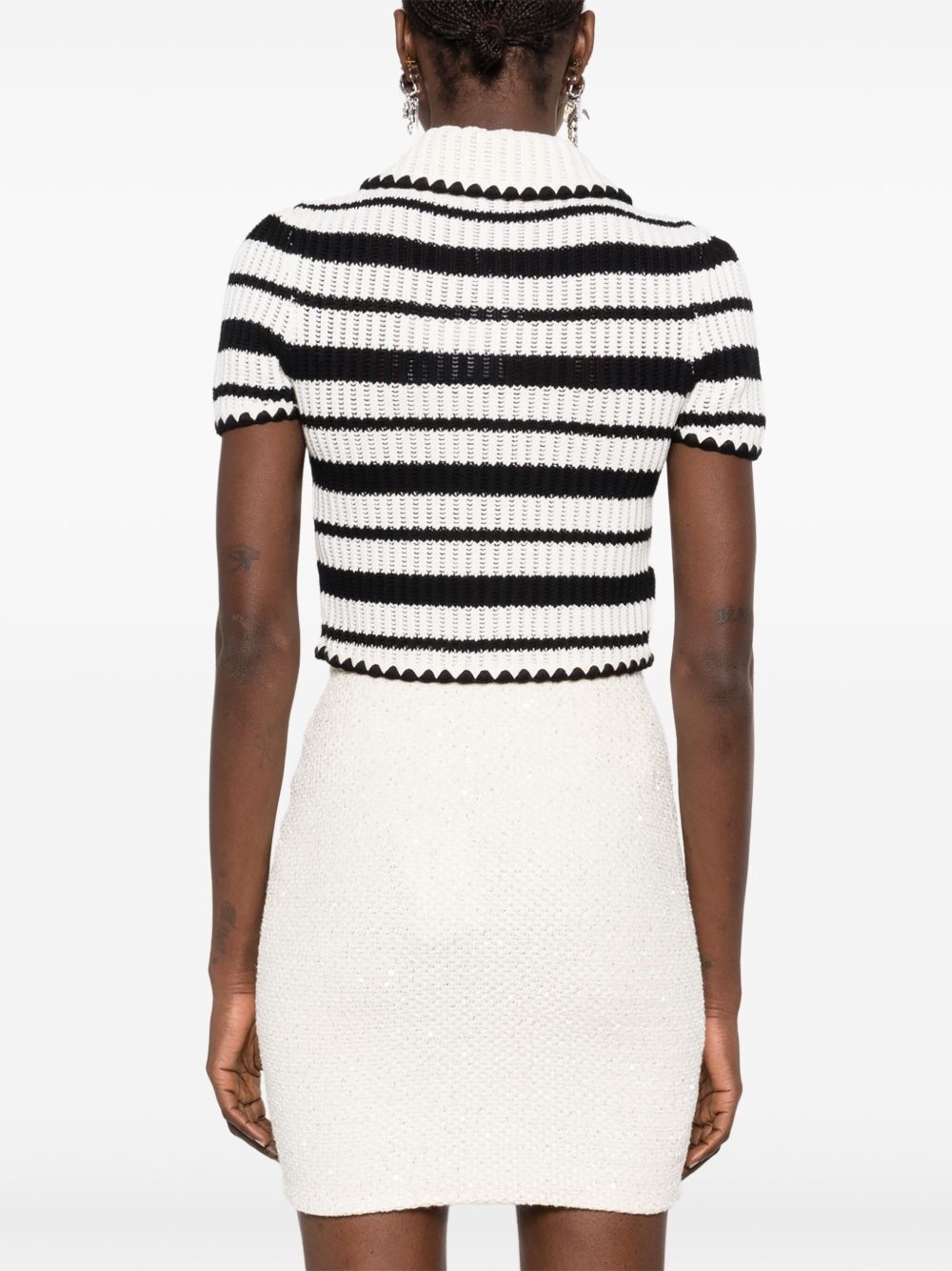 striped crochet top - 4