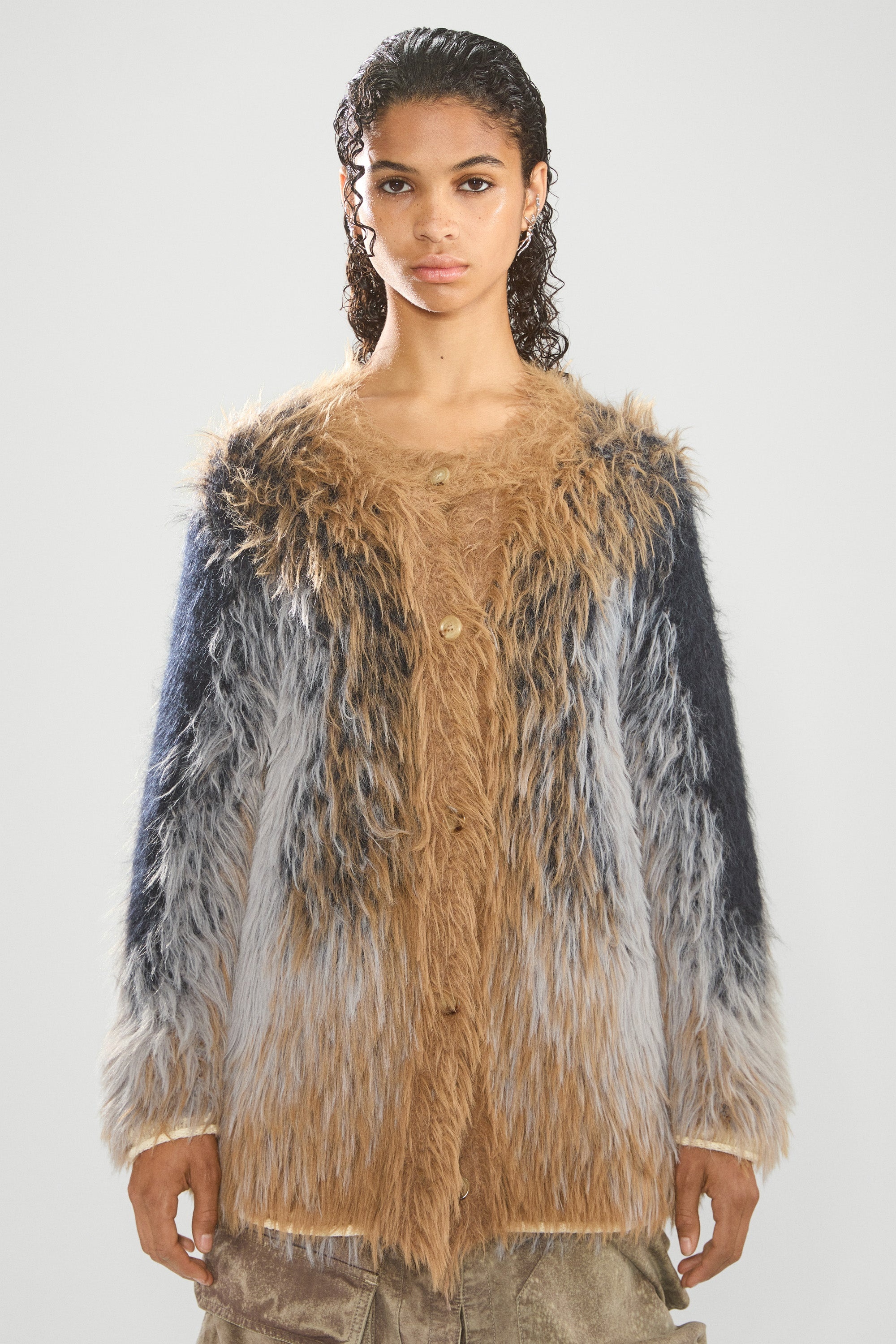 Hairy Gradient Cardigan - 3