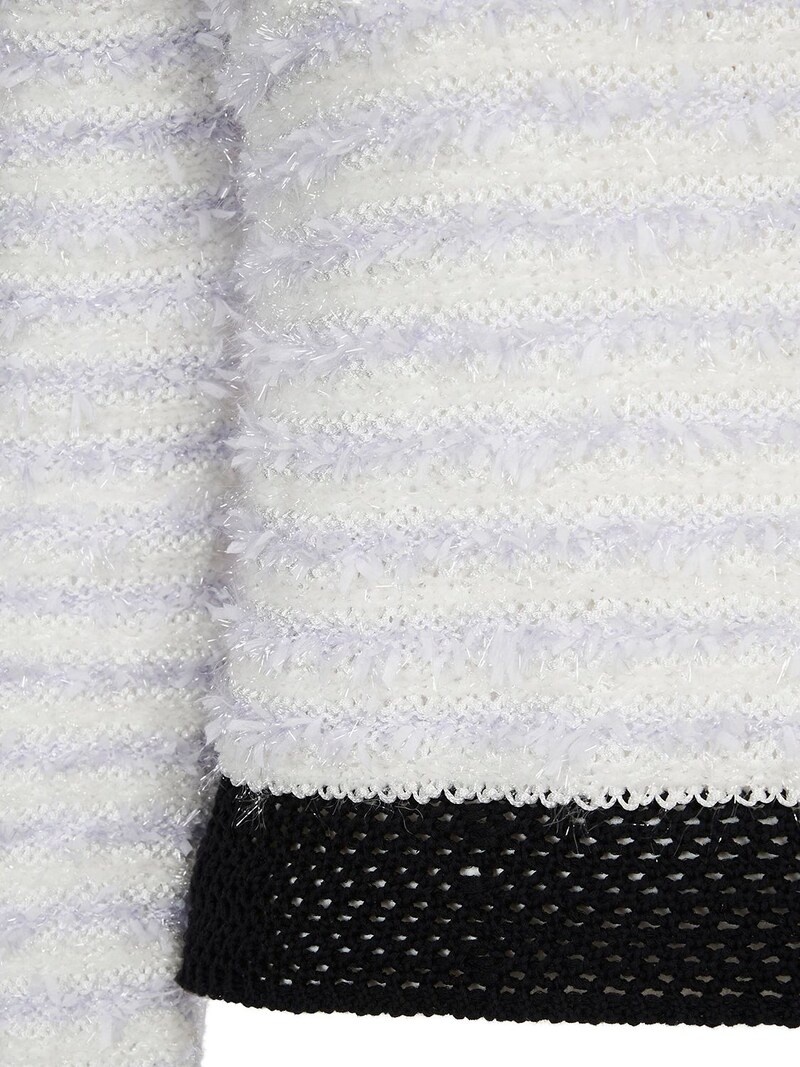 Cropped tweed sweater - 5