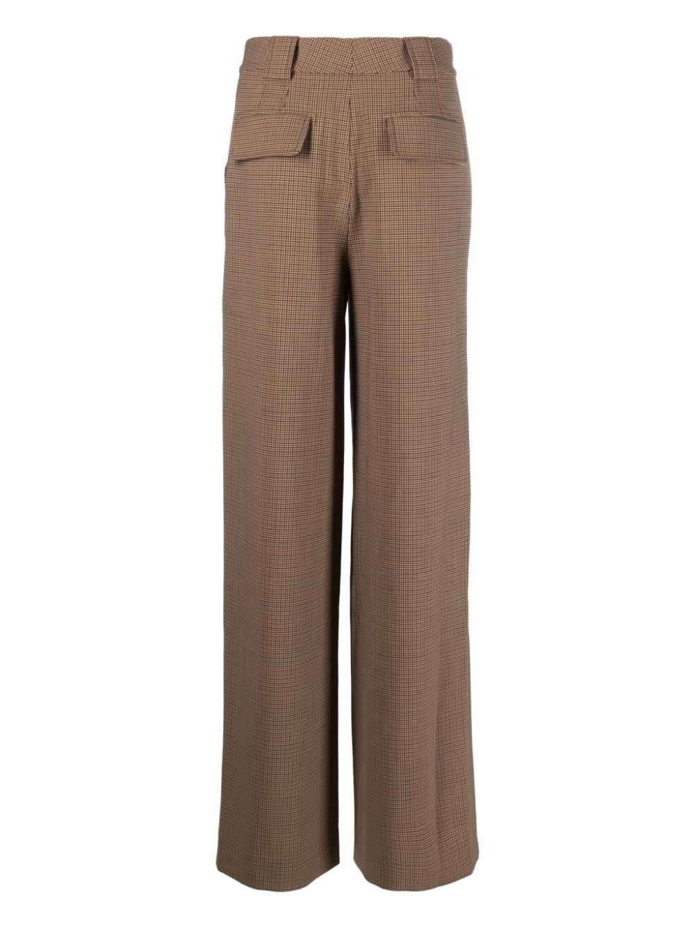 check-print tailored trousers - 2