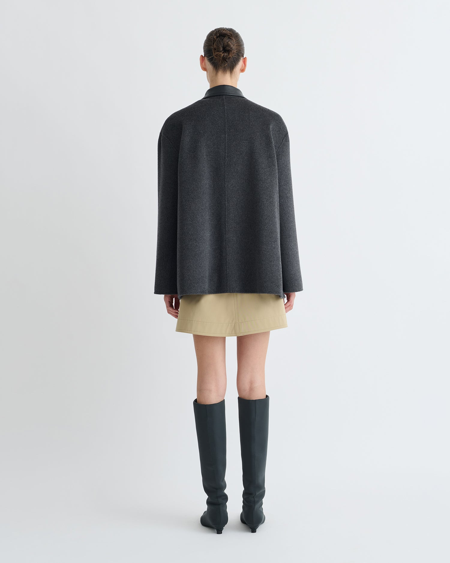 Double Wool/Regen Leather Jacket - 6