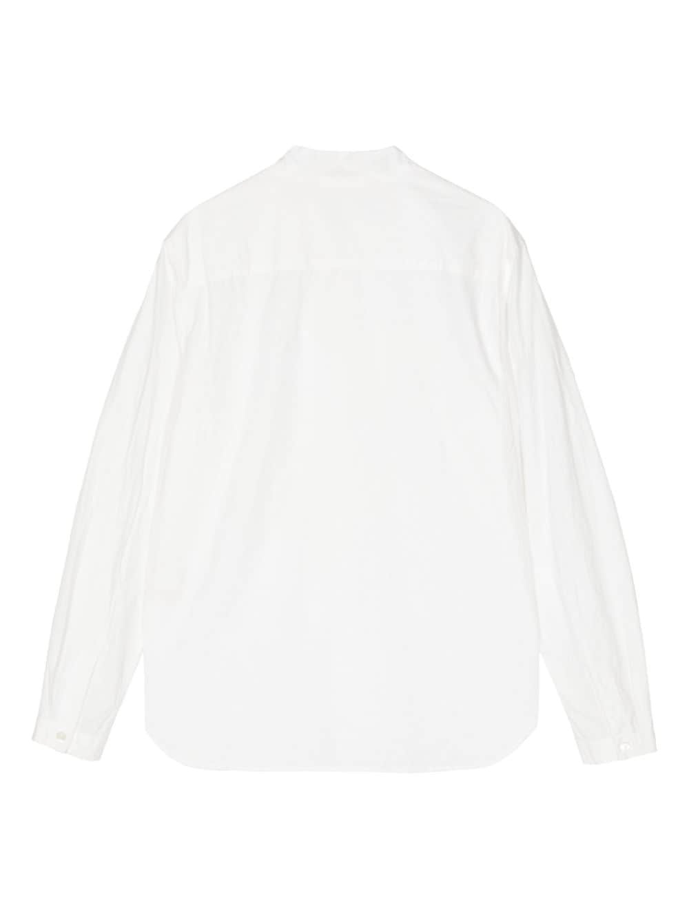 collarless cotton shirt - 2