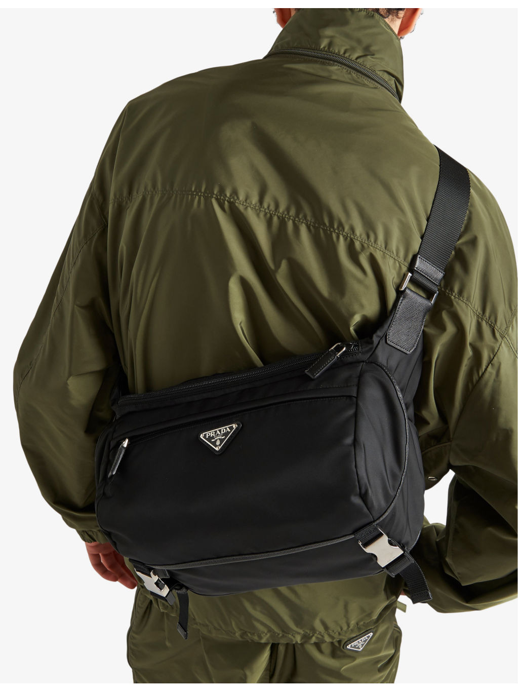 Re-Nylon leather and recycled-nylon shoulder bag - 2