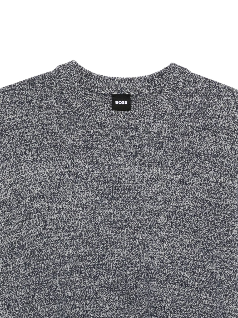 speckled crew-neck sweater - 3