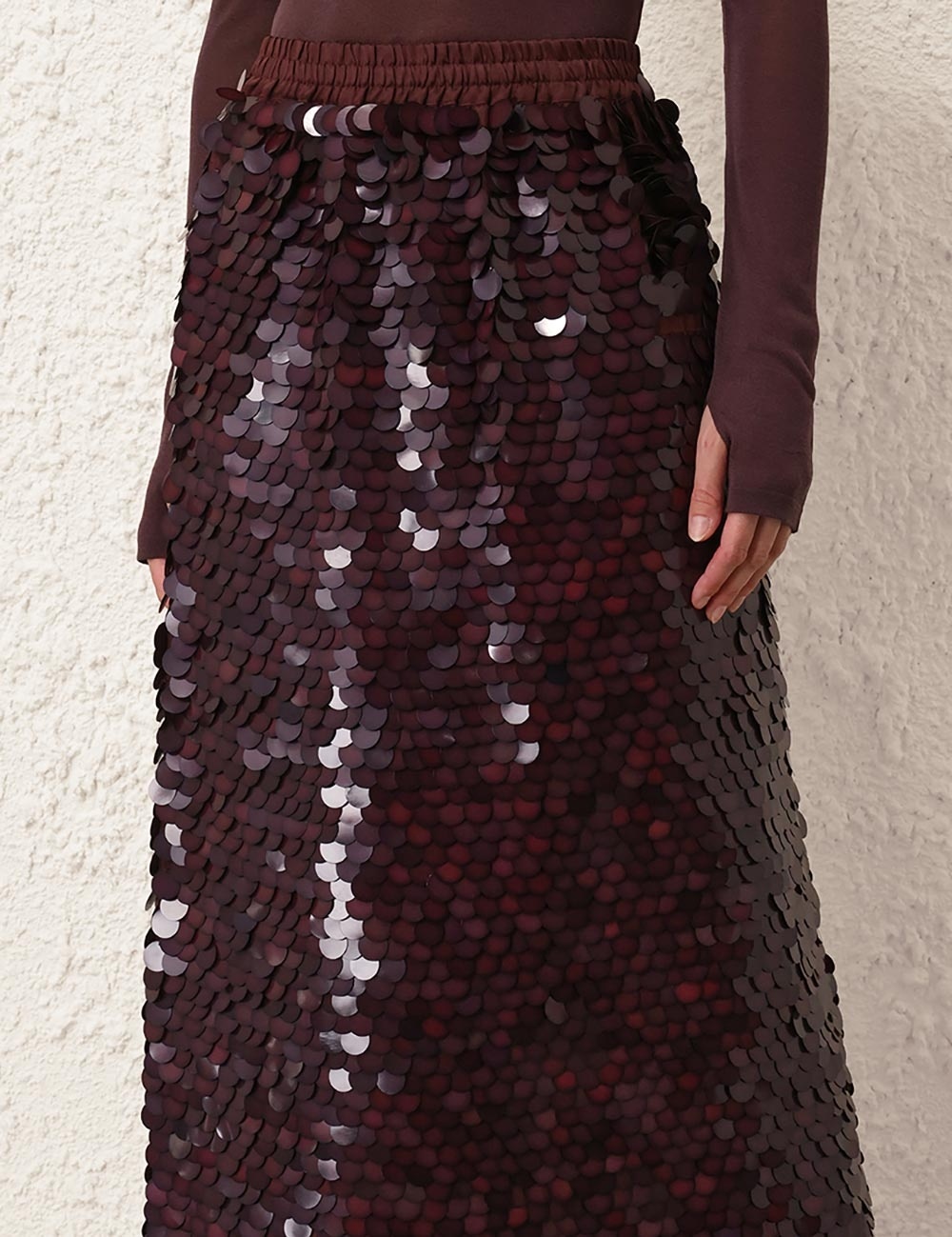 EDEN SEQUIN MAXI SKIRT - 5