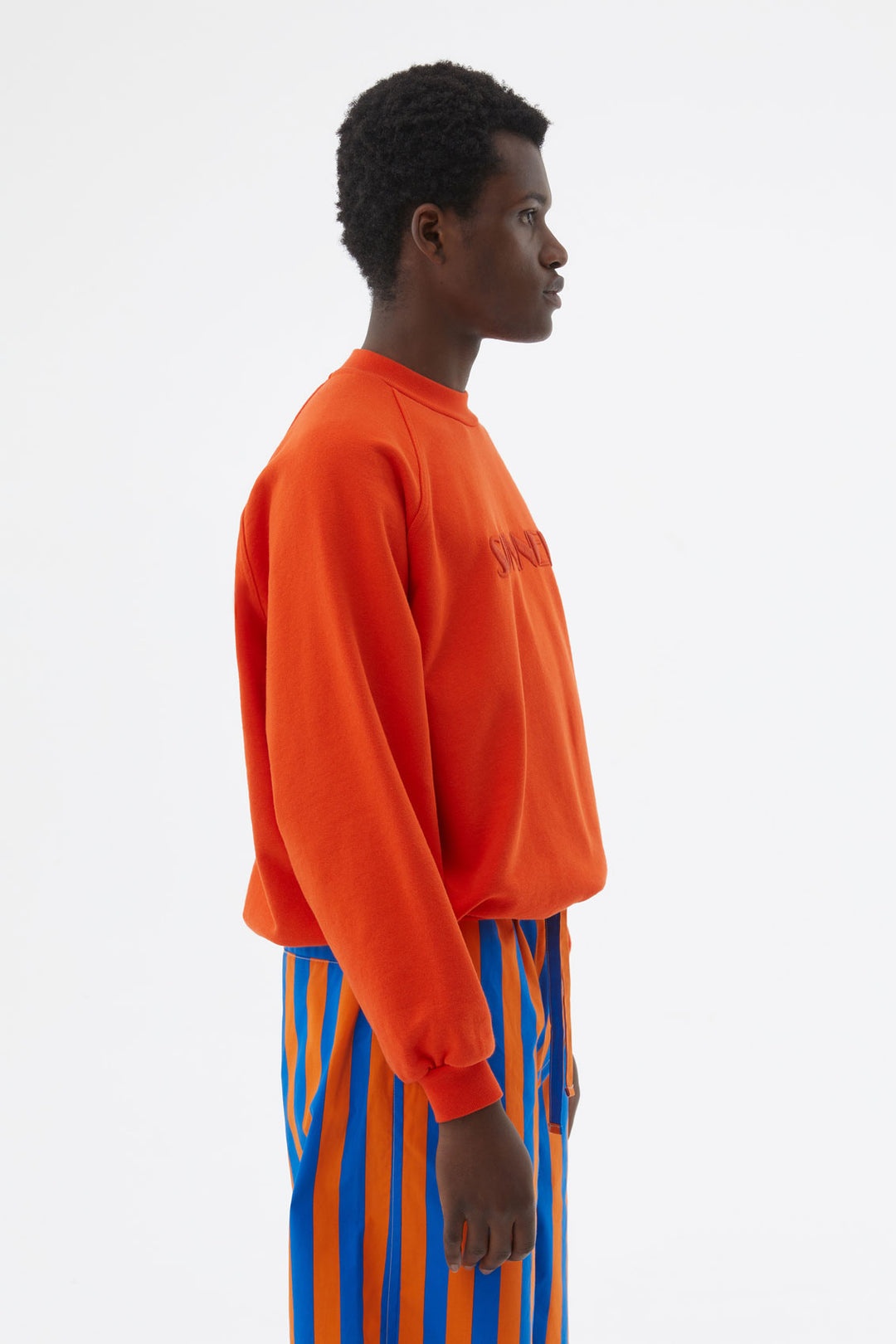 ORANGE SWEATSHIRT WITH EMBROIDERED LOGO - 7