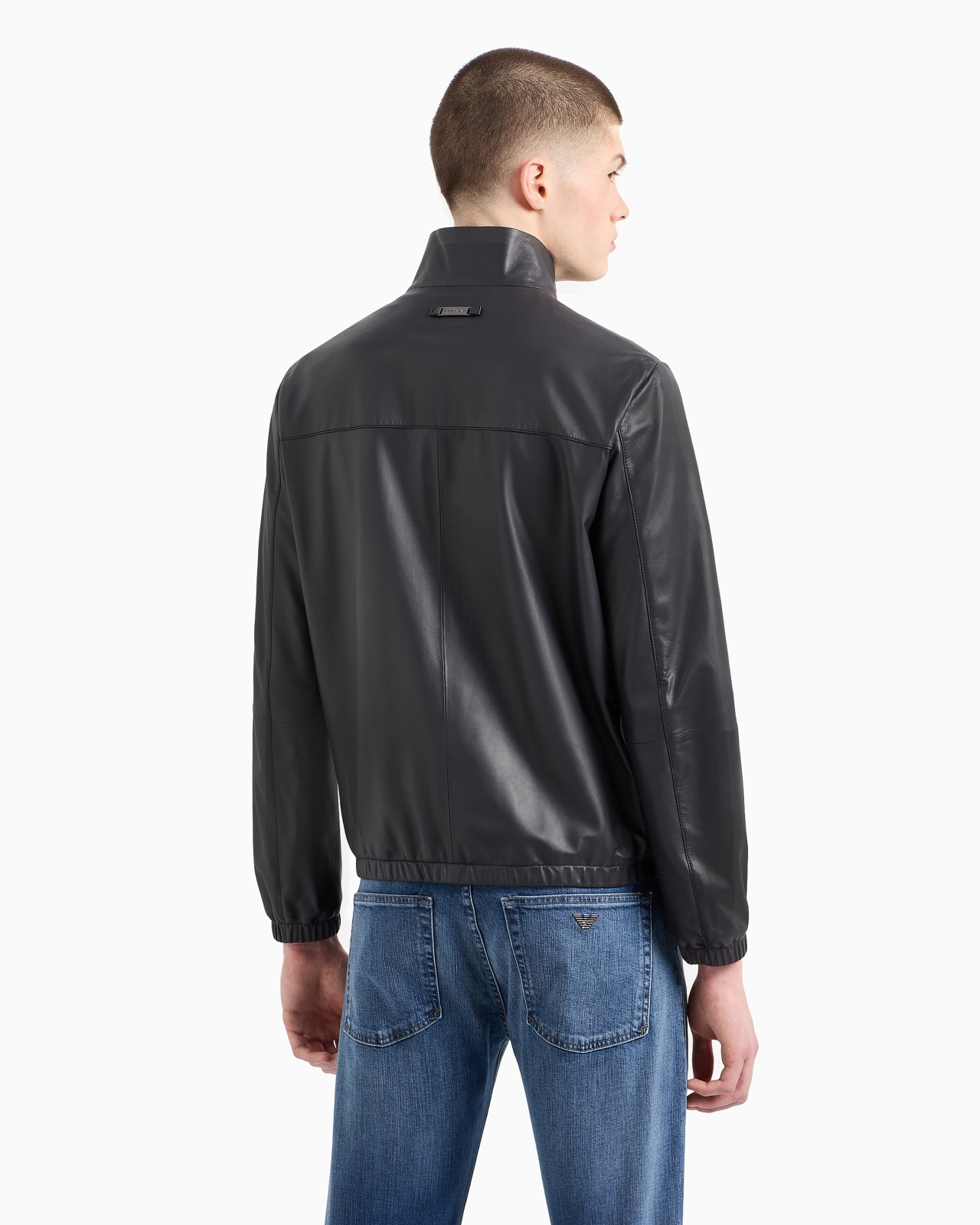Semi-aniline nappa lambskin blouson with full-length zip - 3