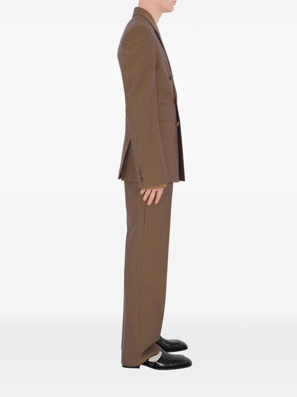 double-breasted wool blazer - 3
